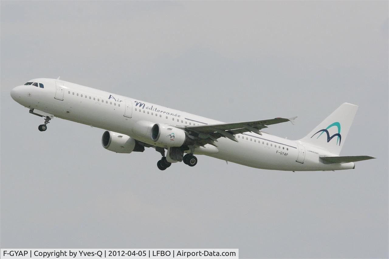 F-GYAP, 1994 Airbus A321-111 C/N 517, Airbus A321-111, Take off rwy 32R, Toulouse-Blagnac Airport (LFBO-TLS)