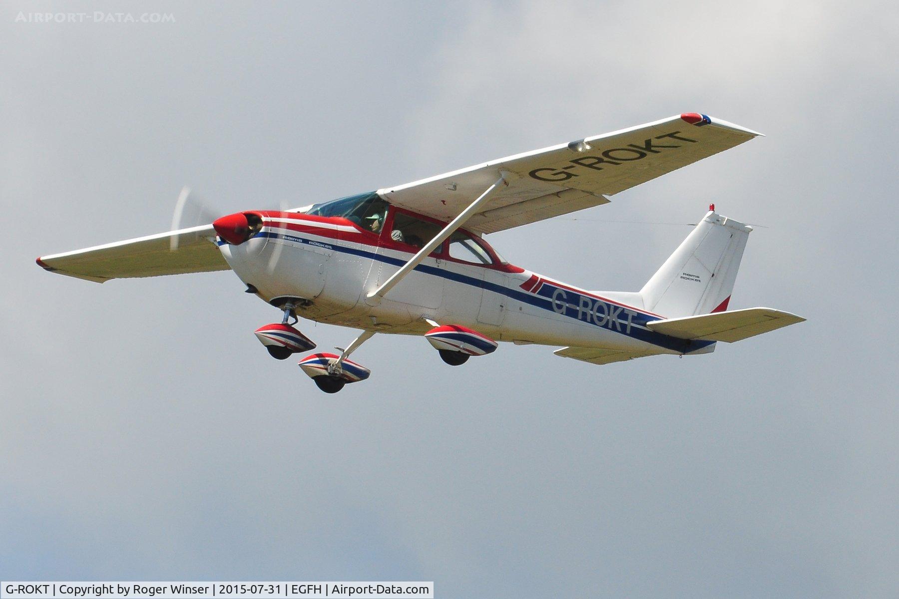 G-ROKT, 1968 Reims FR172E Reims Rocket C/N 0046, Visiting Reims Rocket departing Runway 22.