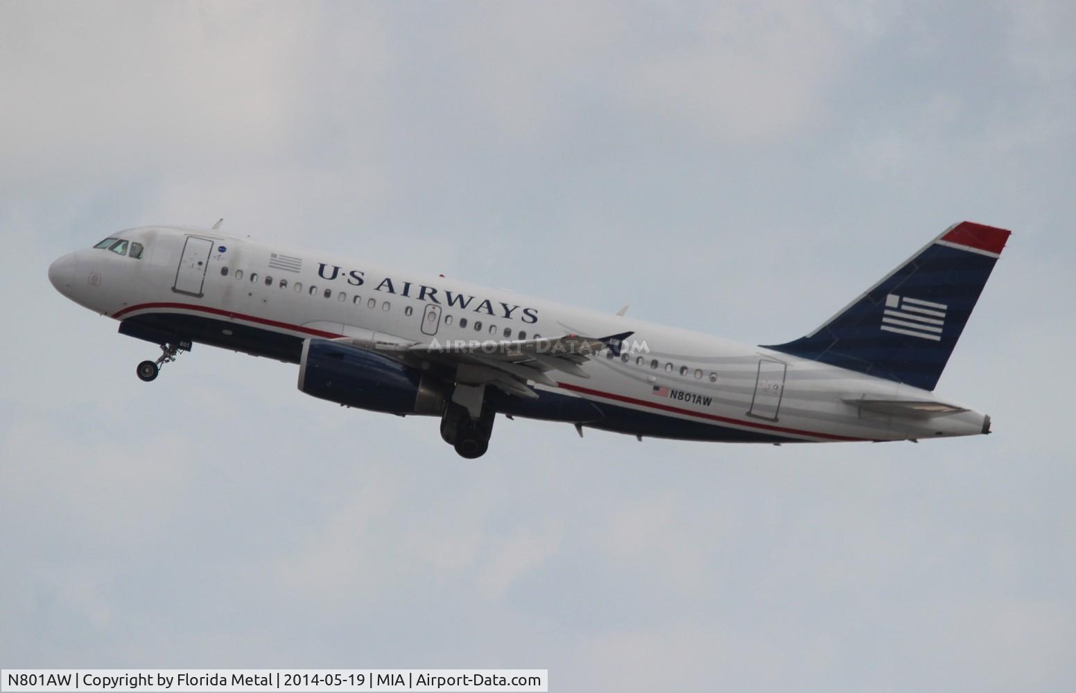 N801AW, 1998 Airbus A319-132 C/N 0889, USAirways