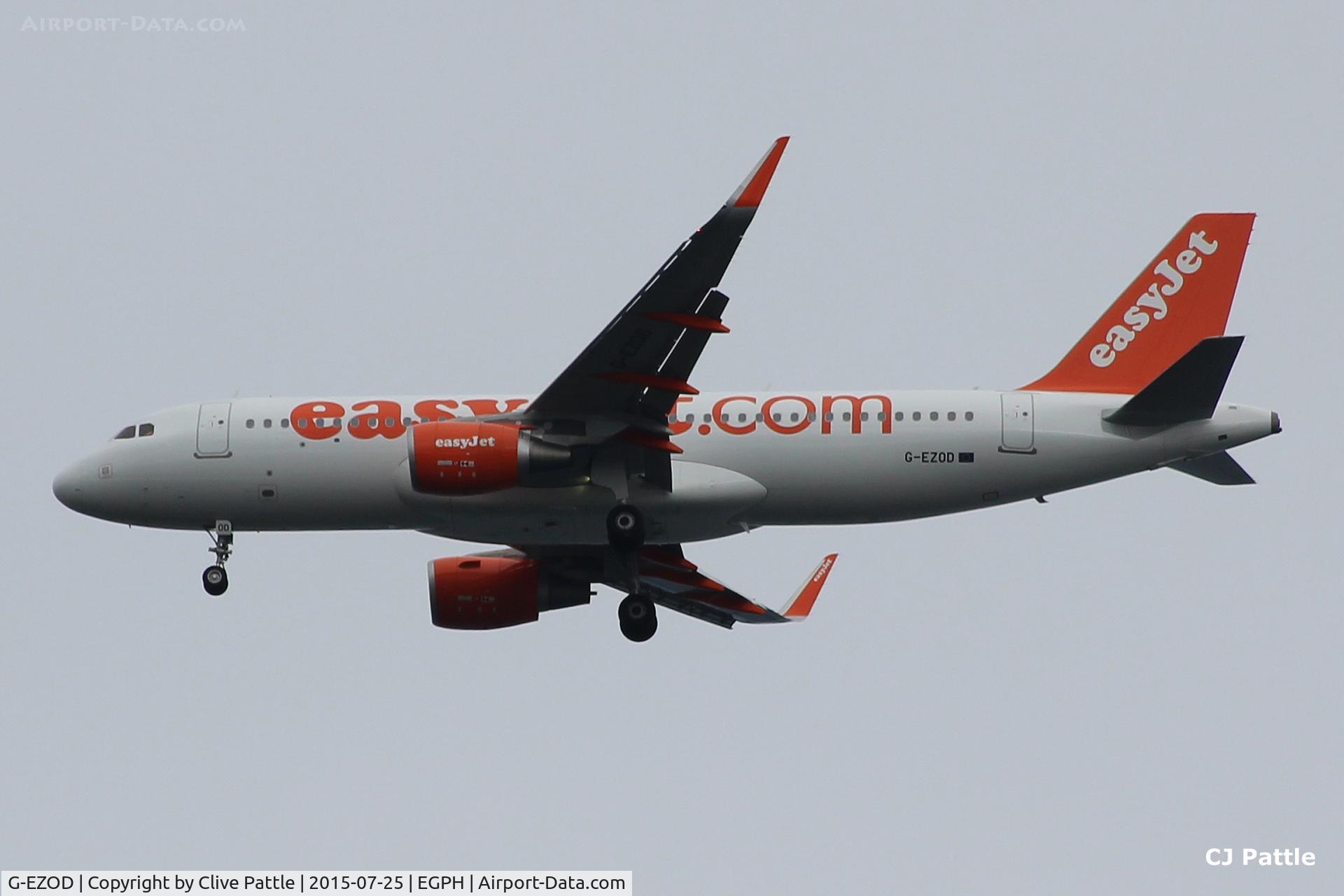 G-EZOD, 2015 Airbus A320-214 C/N 6502, Caught at Edinburgh EGPH
