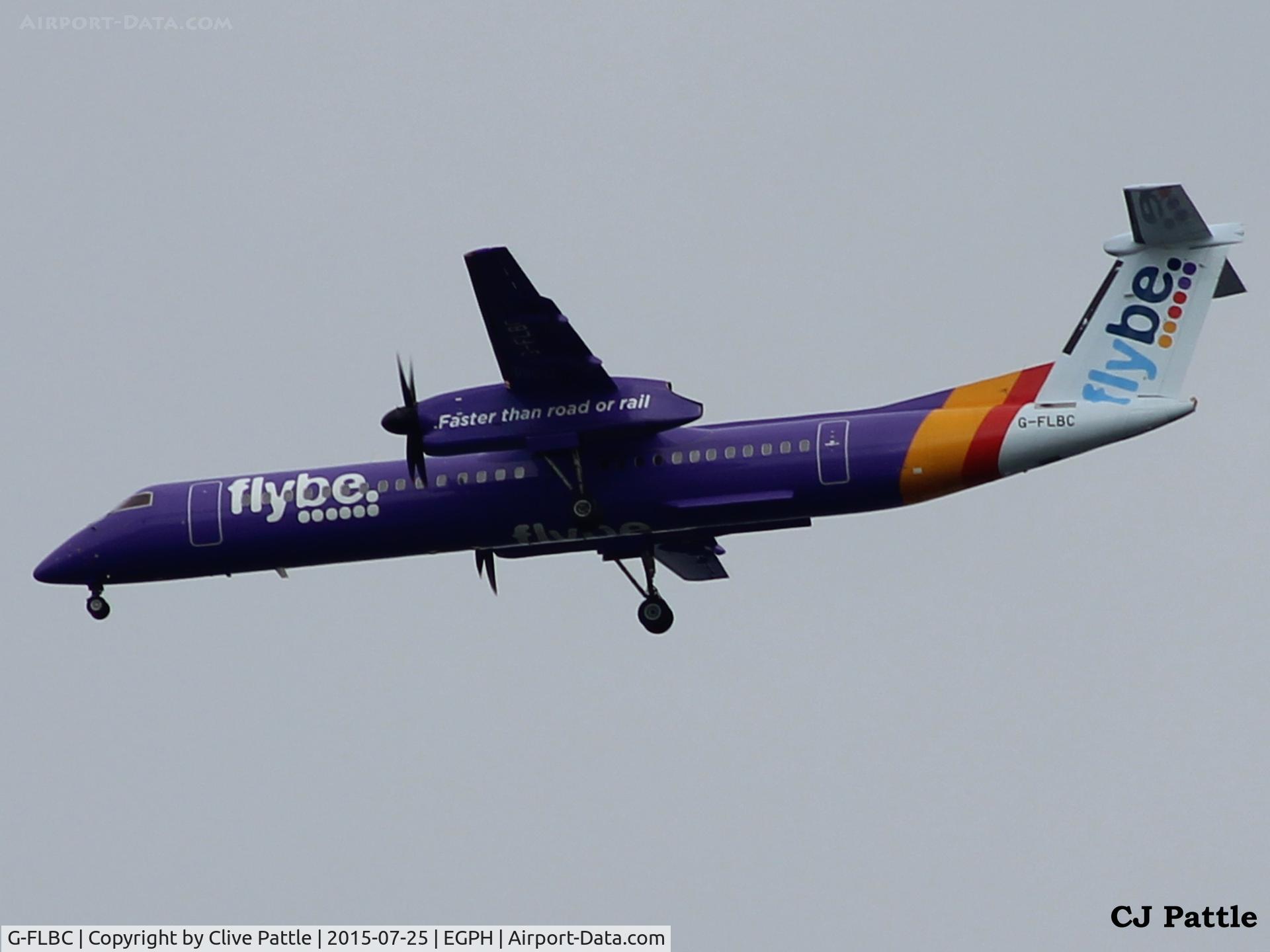 G-FLBC, 2009 De Havilland Canada DHC-8-402Q Dash 8 C/N 4257, In action at Edinburgh EGPH