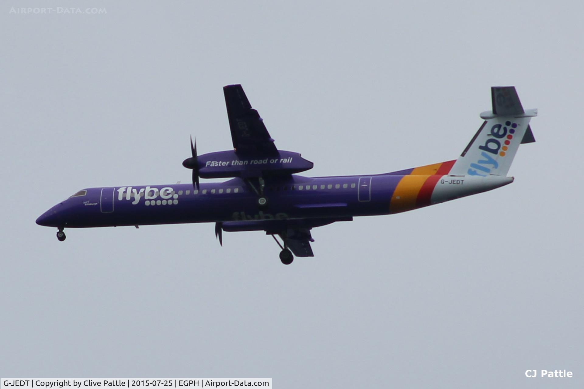 G-JEDT, 2003 De Havilland Canada DHC-8-402Q Dash 8 C/N 4088, Landing at Edinburgh EGPH