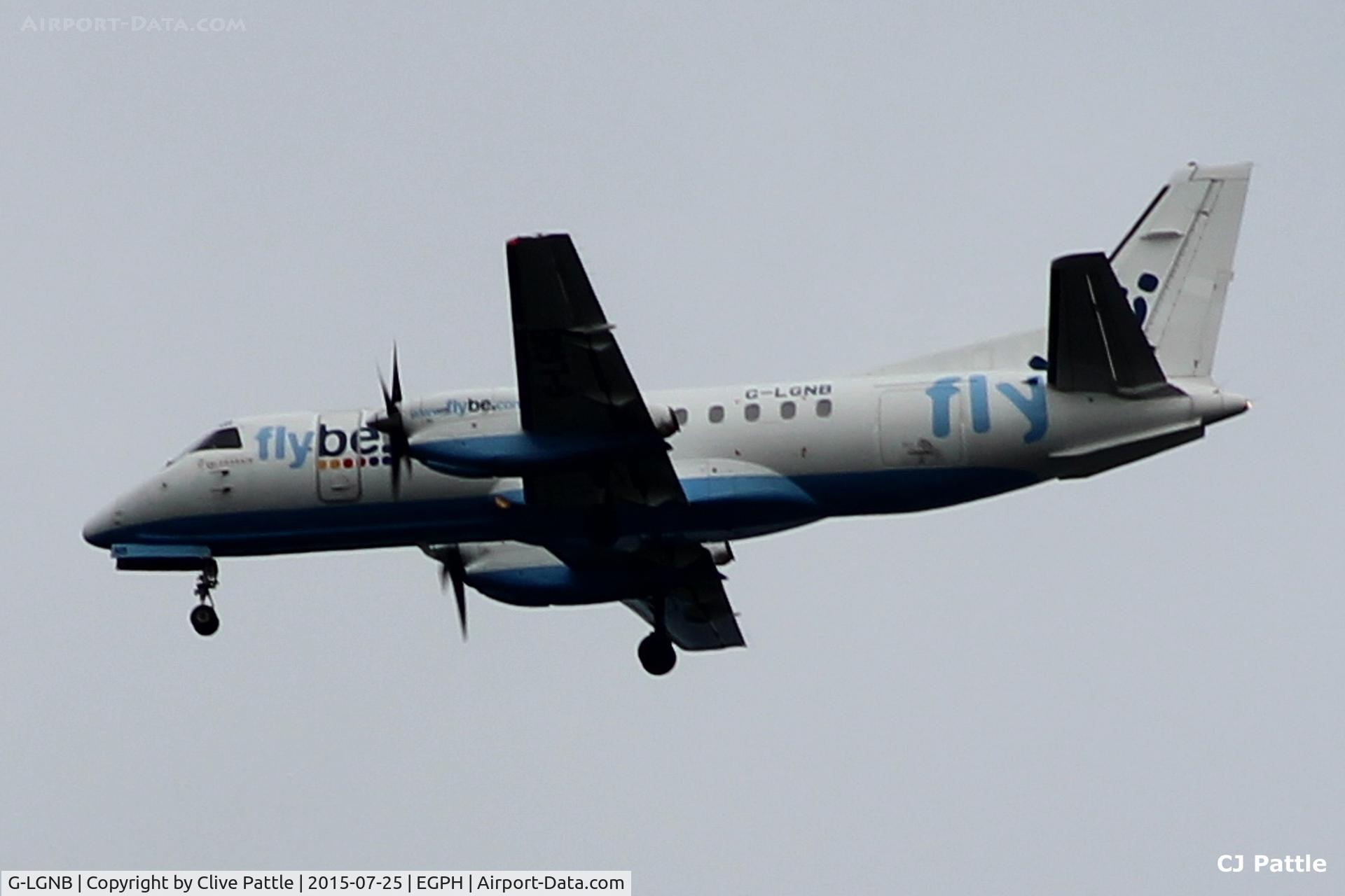 G-LGNB, 1990 Saab SF340B C/N 340B-216, Flybe in action at Edinburgh EGPH