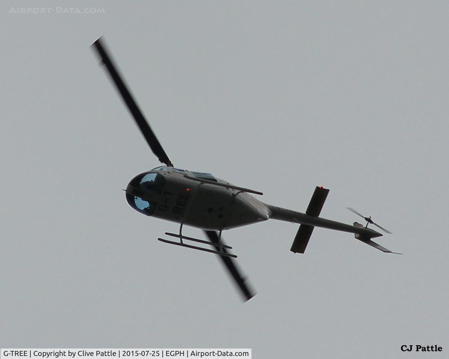 G-TREE, 1979 Bell 206B JetRanger III C/N 2826, Seen overhead whilst operating Helicopter Tours of Edinburgh City from Edinburgh Airport EGPH
