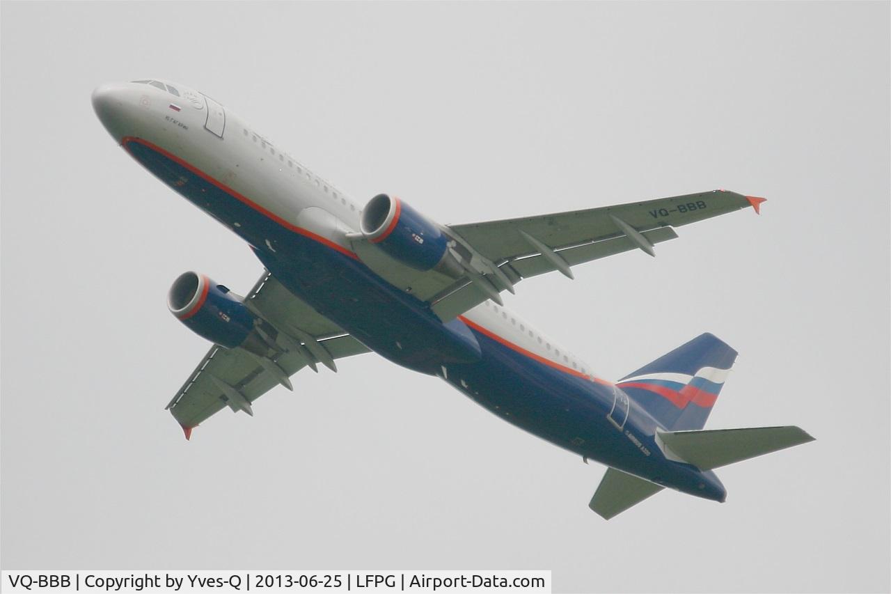 VQ-BBB, 2009 Airbus A320-214 C/N 3823, Airbus A320-214, Take off rwy 27L, Roissy Charles De Gaulle airport (LFPG-CDG)
