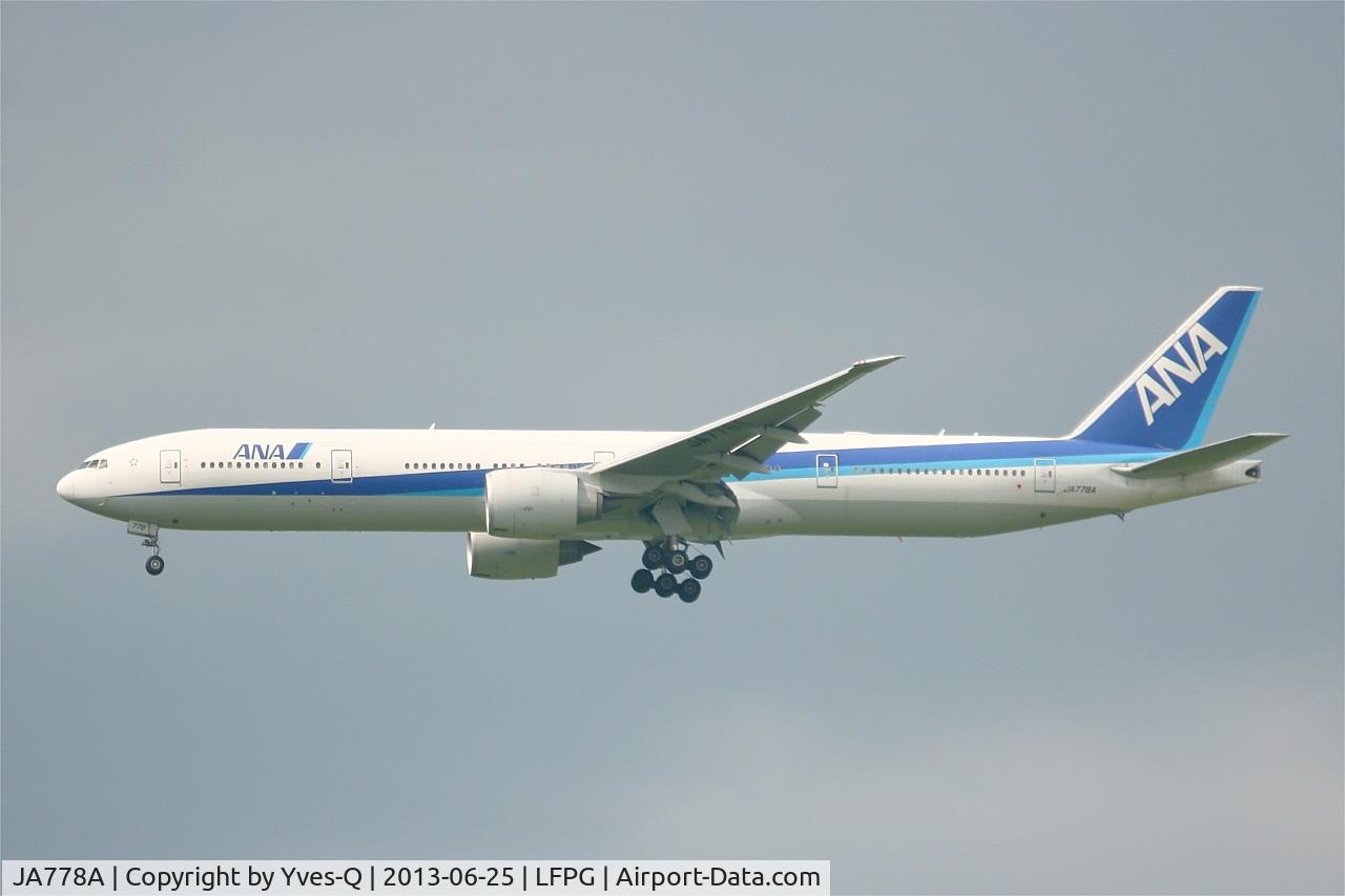 JA778A, 2007 Boeing 777-381/ER C/N 32651, Boeing 777-381ER, Short approach rwy 27R, Roissy Charles De Gaulle airport (LFPG-CDG)