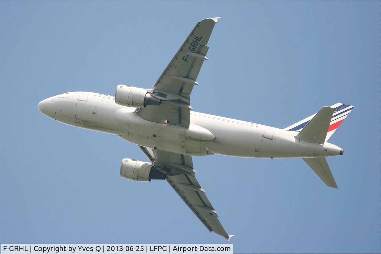 F-GRHL, 2000 Airbus A319-111 C/N 1201, Airbus A319-111, Take off Rwy 27L, Roissy Charles De Gaulle Airport (LFPG-CDG)