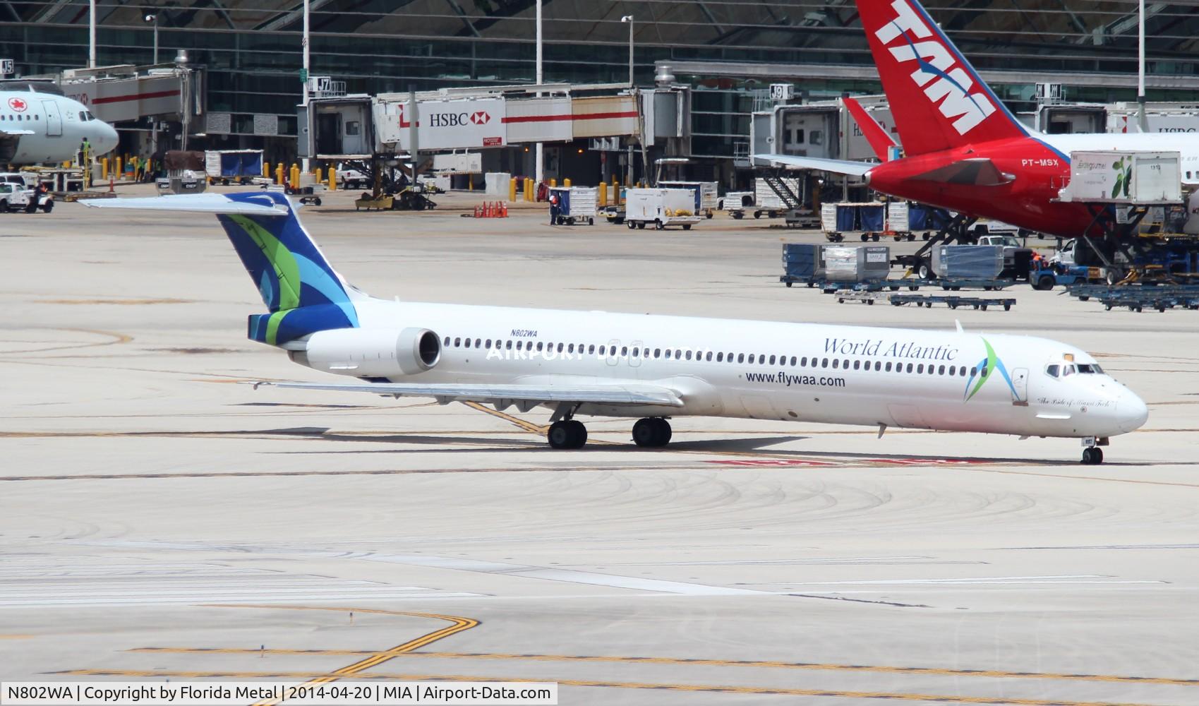 N802WA, 1990 McDonnell Douglas MD-83 (DC-9-83) C/N 53052, World Atlantic