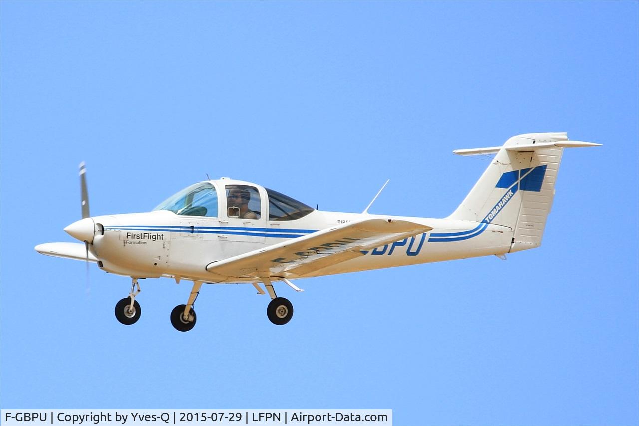 F-GBPU, Piper PA-38-112 Tomahawk Tomahawk C/N 3879A1105, Piper PA-38-112 Tomahawk, Short approach rwy 25L, Toussus-Le-Noble airport (LFPN-TNF)