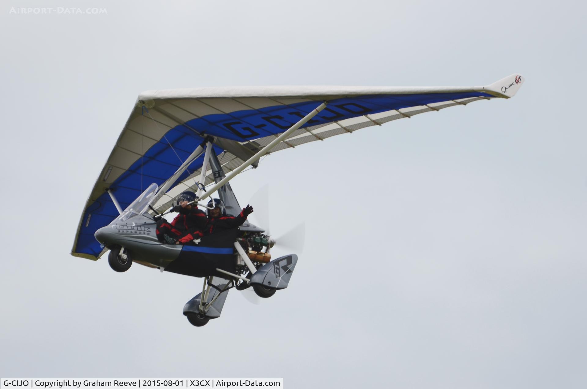 G-CIJO, 2014 P&M Aviation Quik GTR C/N 8702, Departing from Northrepps.