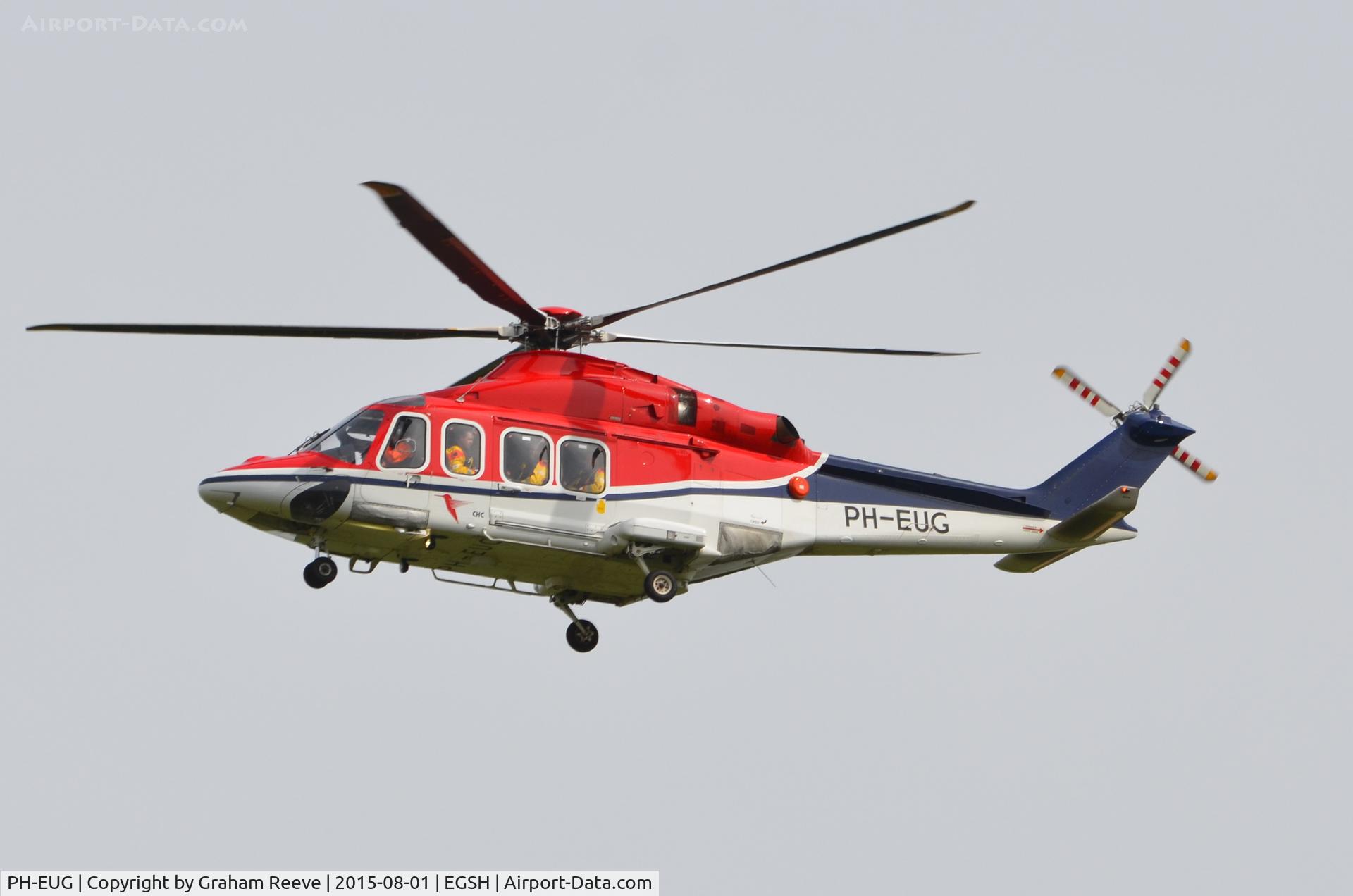 PH-EUG, 2012 AgustaWestland AW-139 C/N 31407, Landing at Norwich.