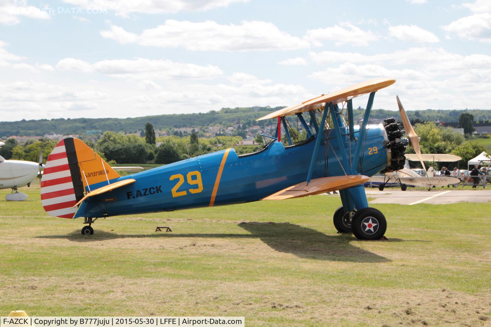 F-AZCK, 1941 Boeing A75N1 (PT-17) C/N 75-1653, at LFFE