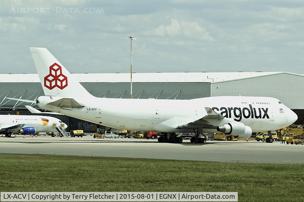 LX-ACV, 1989 Boeing 747-4B5/BCF C/N 24200, 1989 Boeing 747-4B5/BCF, c/n: 24200 of Cargolux at East Midlands