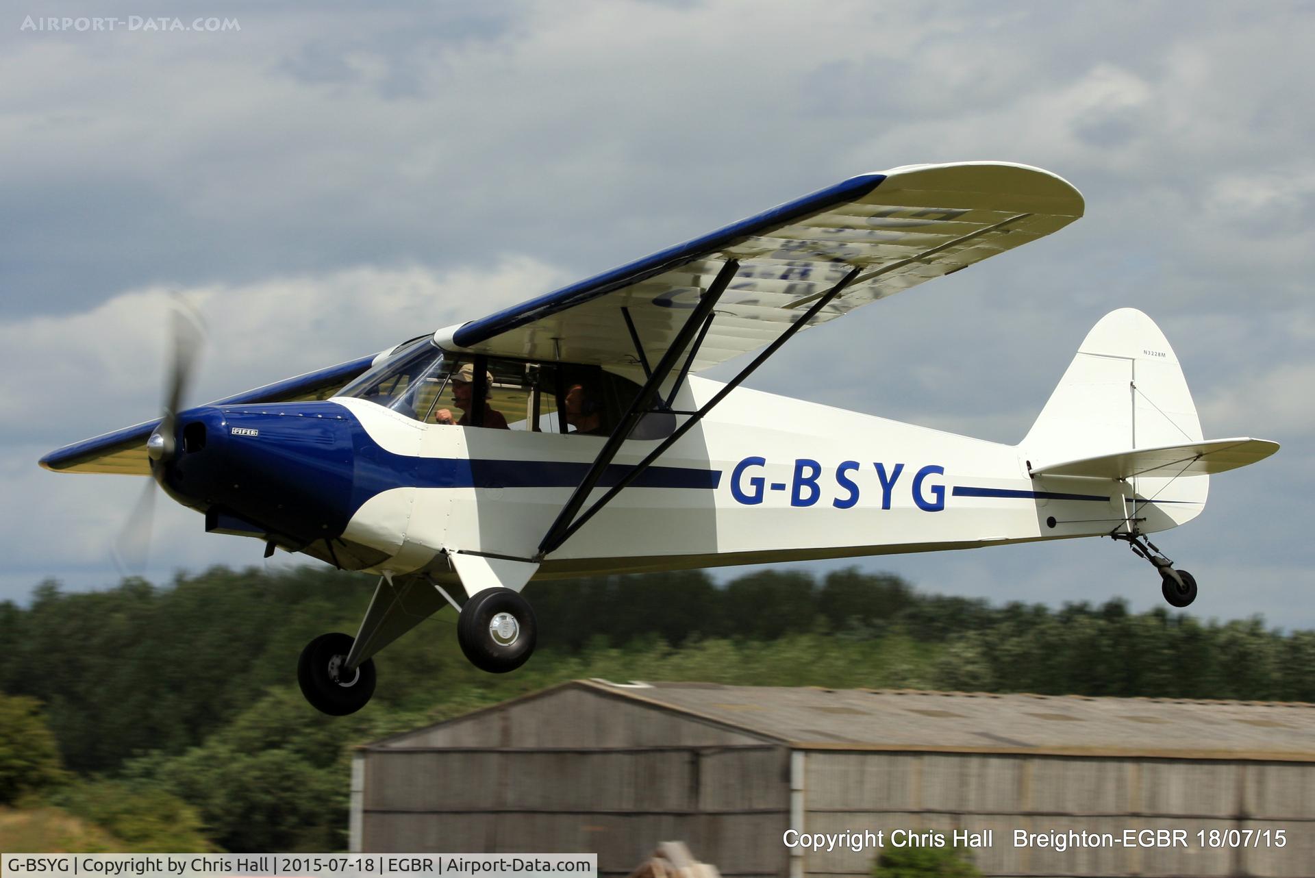 G-BSYG, 1947 Piper PA-12 Super Cruiser C/N 12-2106, International Bucker Fest at Breighton