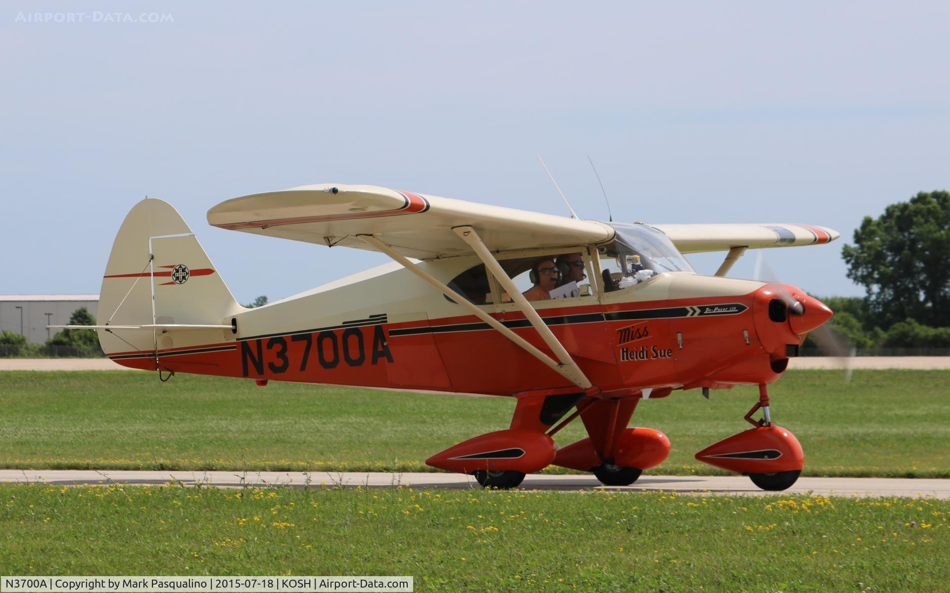 N3700A, 1953 Piper PA-22-135 Tri-Pacer C/N 22-1942, Piper PA-22-135