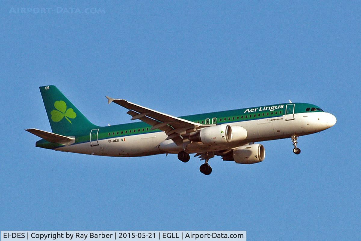 EI-DES, 2005 Airbus A320-214 C/N 2635, EI-DES   Airbus A320-214 [2635] (Aer Lingus) Home~G 21/05/2015. On approach 27L.