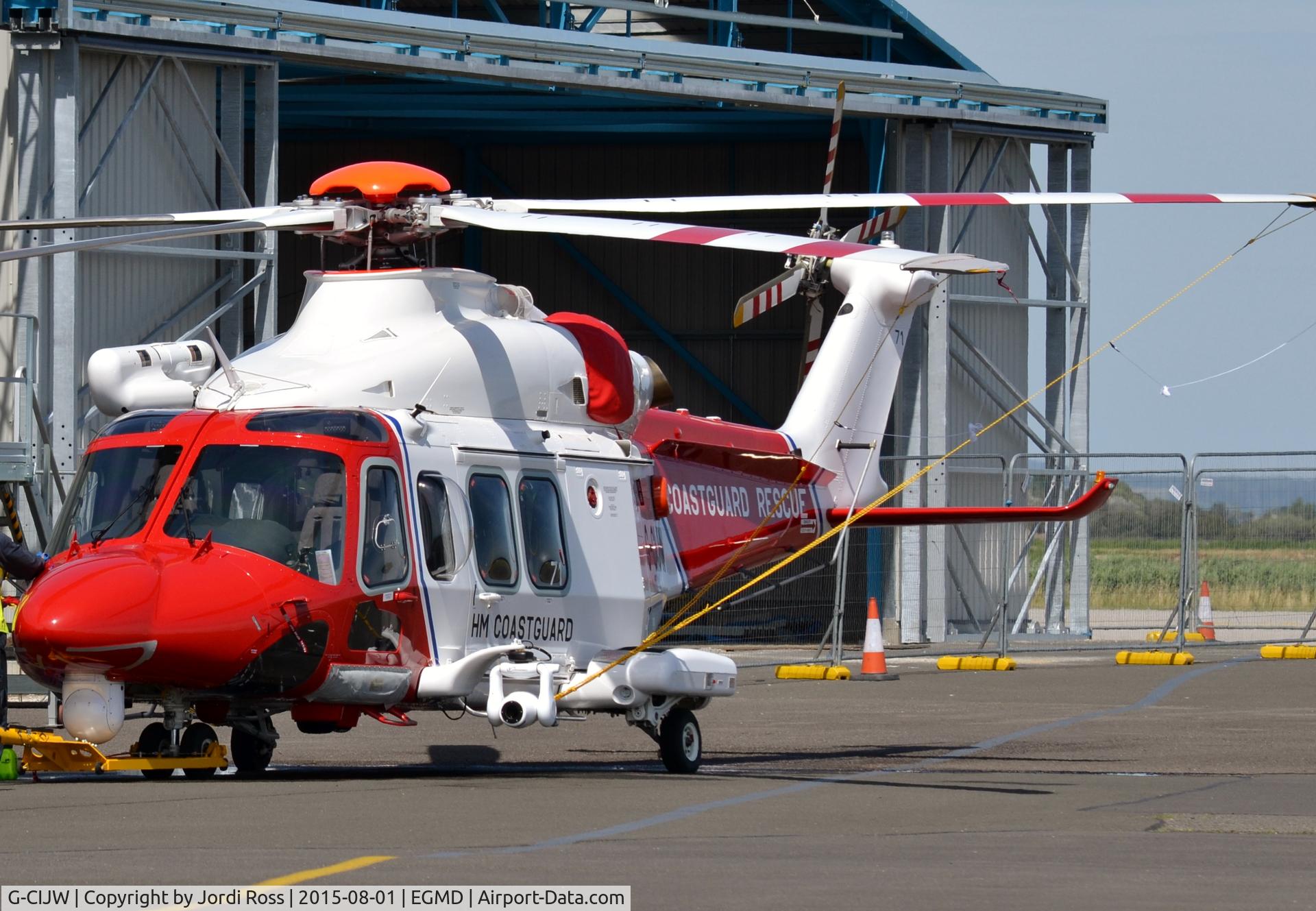 G-CIJW, 2014 AgustaWestland AW-139 C/N 31571, At Lydd