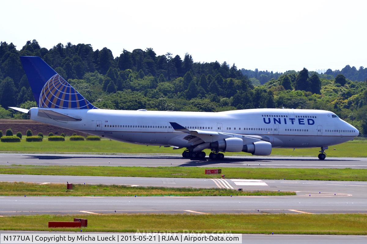 N177UA, 1990 Boeing 747-422 C/N 24384, At Narita