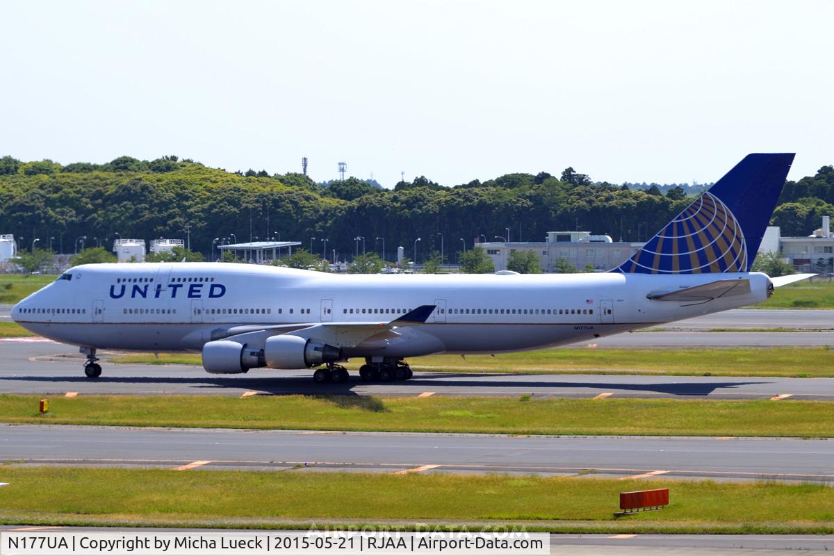 N177UA, 1990 Boeing 747-422 C/N 24384, At Narita