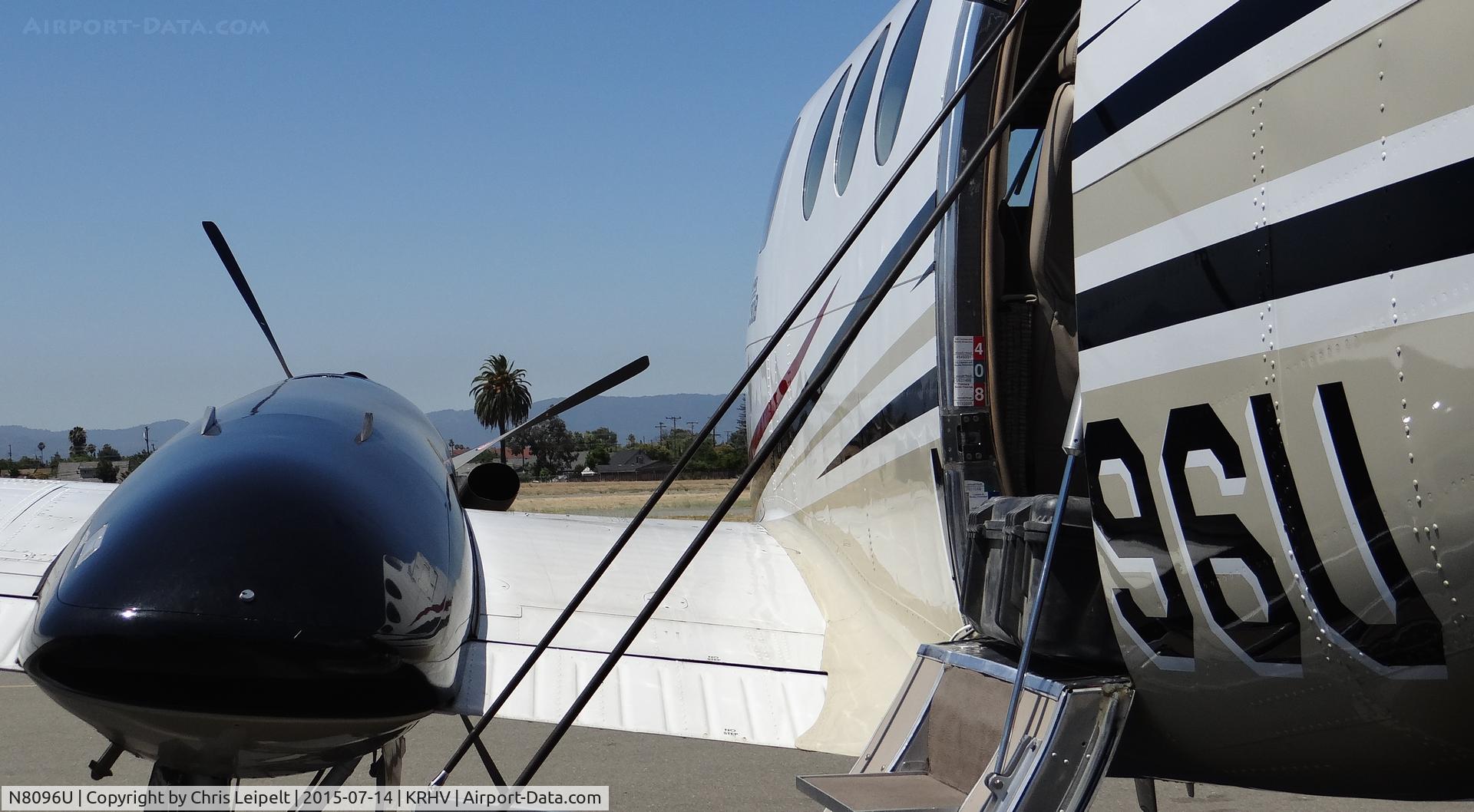 N8096U, 1993 Beech C90A King Air C/N LJ-1326, A locally based 1993 Beech King Air C90B parked on the transient ramp at Reid Hillview Airport, CA