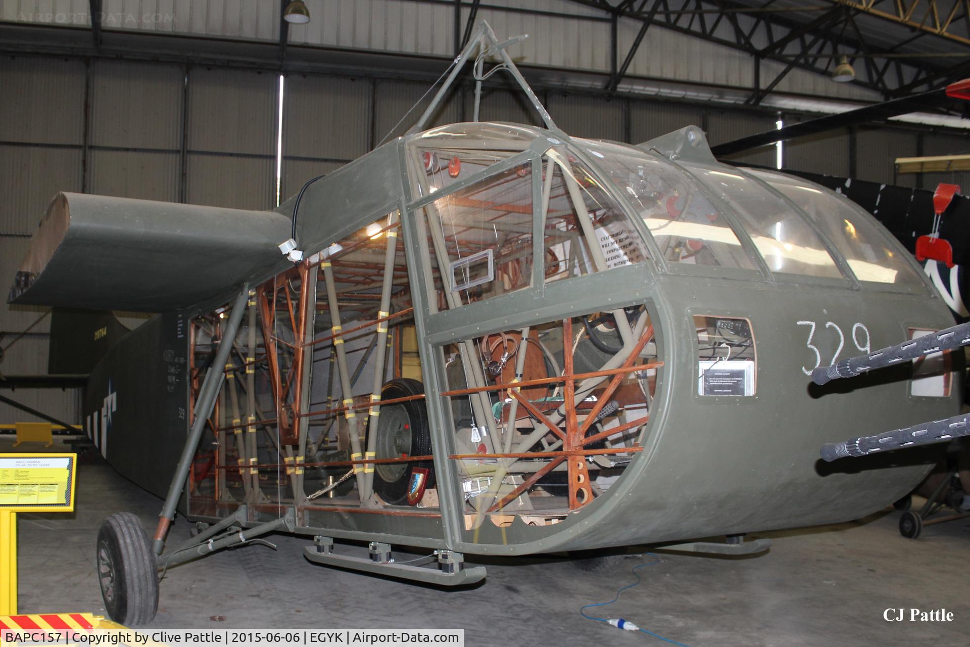 BAPC157, Waco CG-4A Hadrian Replica C/N BAPC.157, On display at the Yorkshire Air Museum EGYK