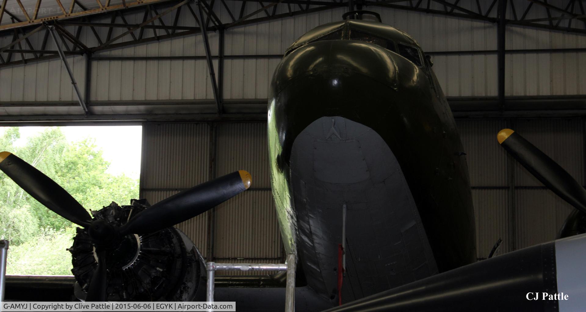 G-AMYJ, 1944 Douglas DC-3C-R-1830-90C (C-47B) C/N 15968/32716, On display at the Yorkshire Air Museum EGYK