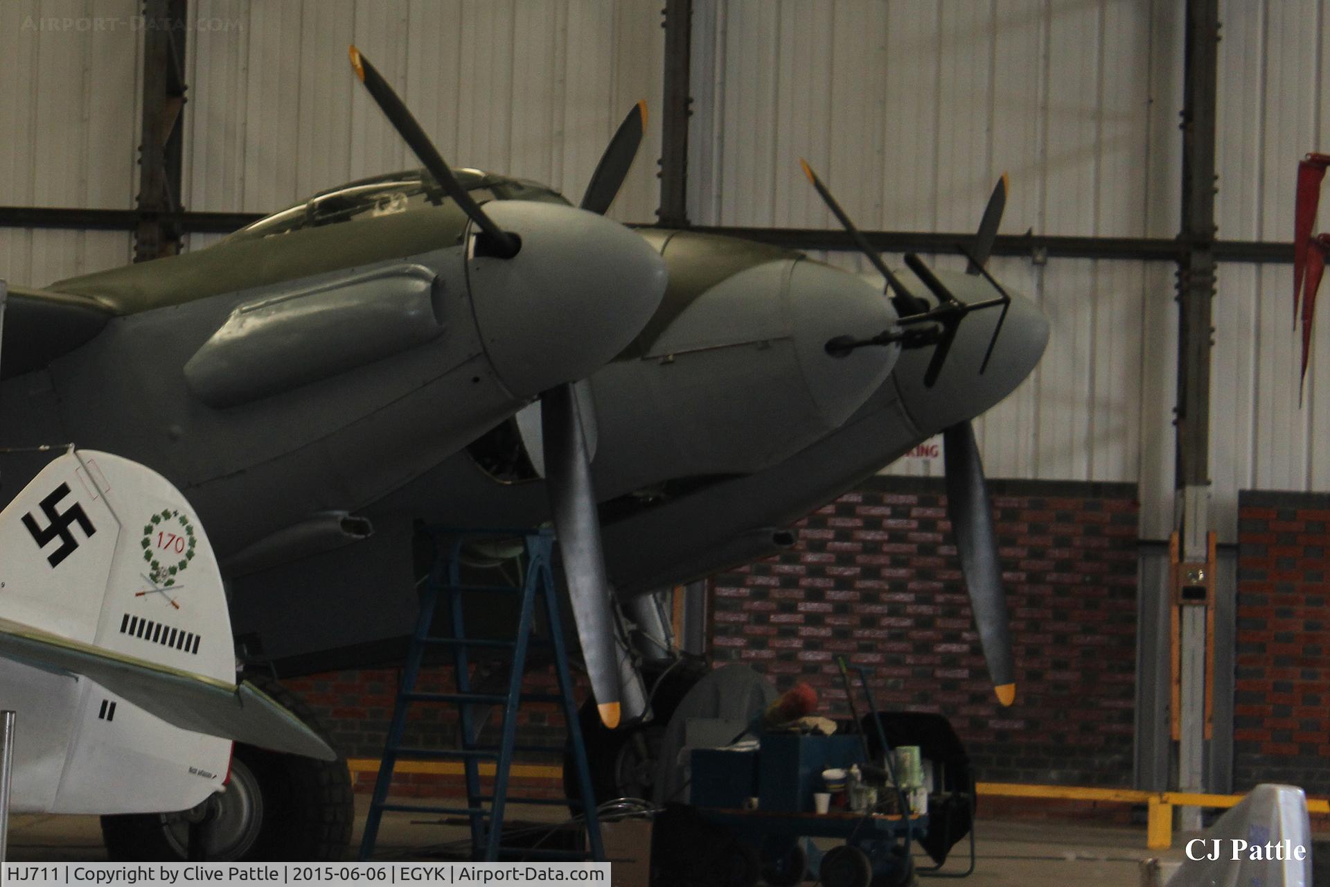 HJ711, 1943 De Havilland DH-98 Mosquito NF.11 C/N HJ711, On display at the Yorkshire Air Museum EGYK