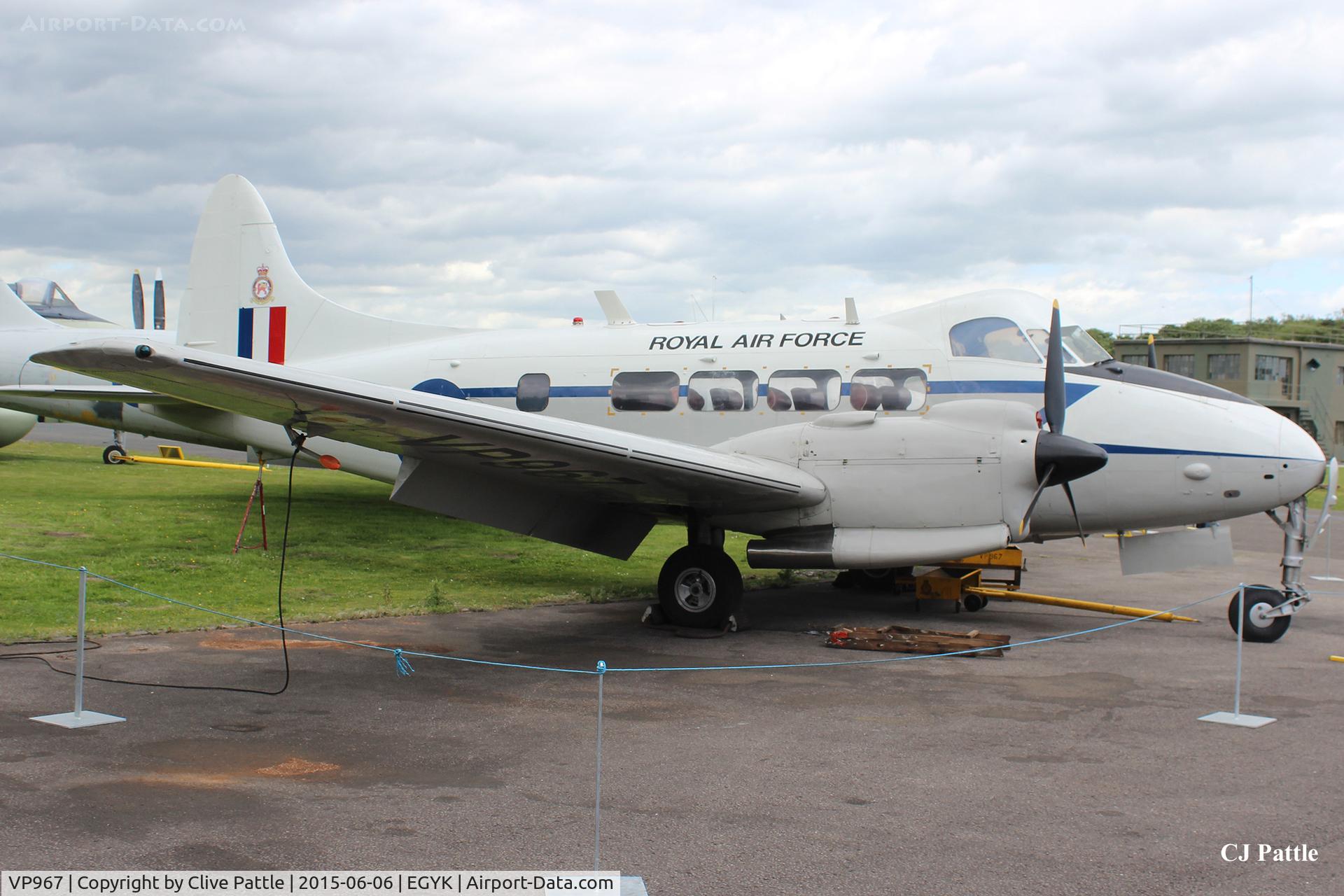 VP967, 1948 De Havilland DH-104 Devon C.2 C/N 04220, On display at the Yorkshire Air Museum EGYK