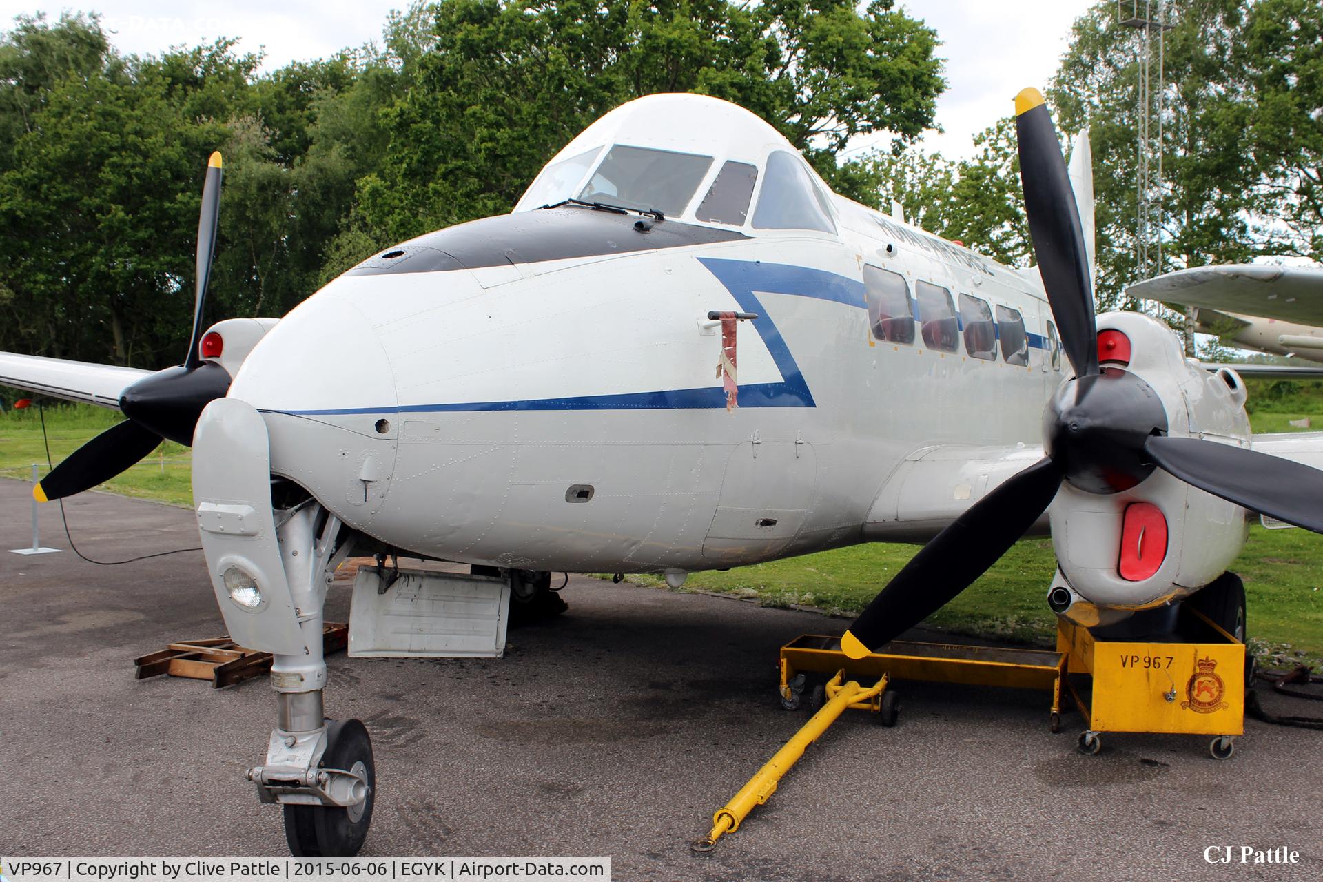 VP967, 1948 De Havilland DH-104 Devon C.2 C/N 04220, On display at the Yorkshire Air Museum EGYK