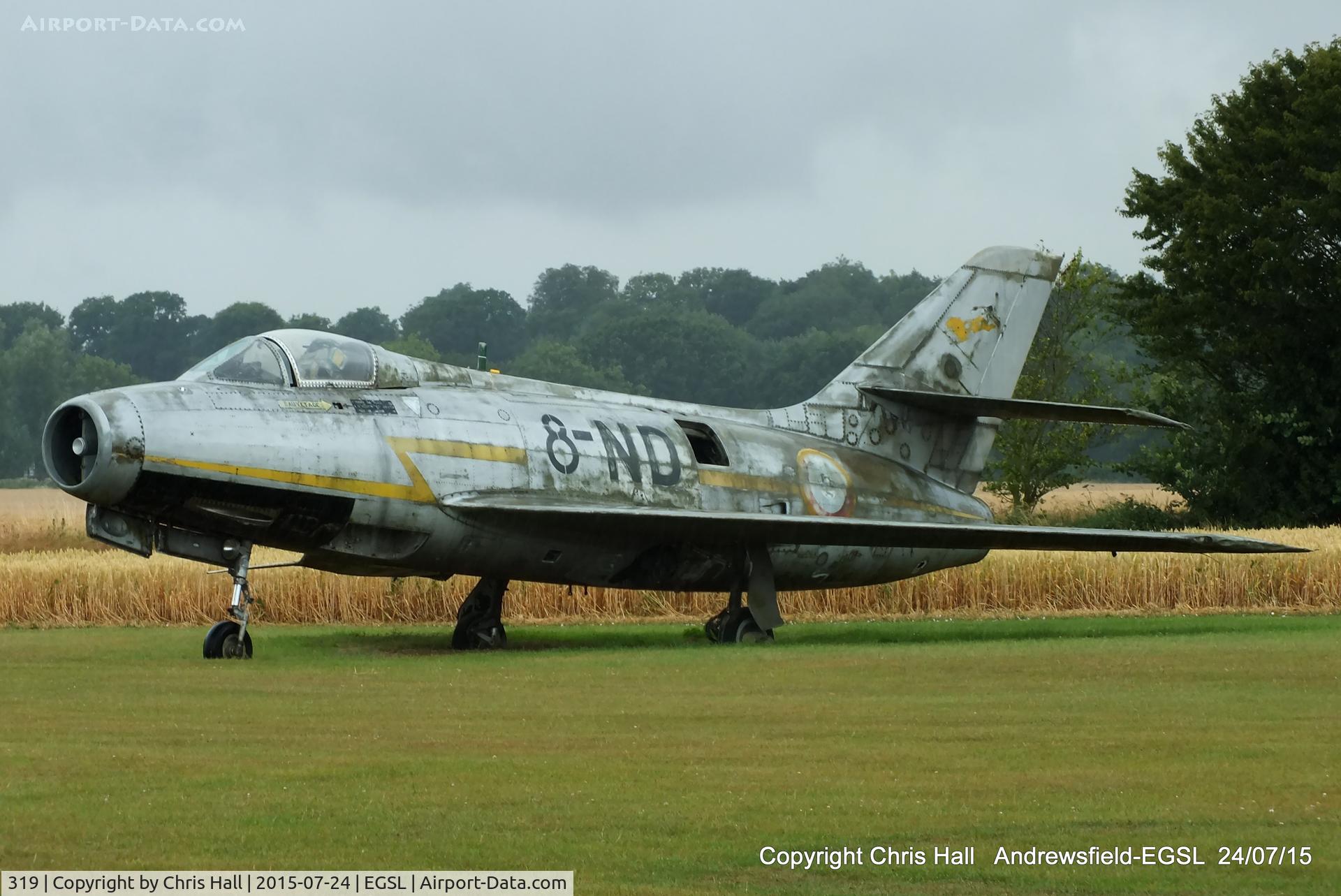 319, Dassault Mystere IVA C/N 319, slowly rotting away at Andrewsfield