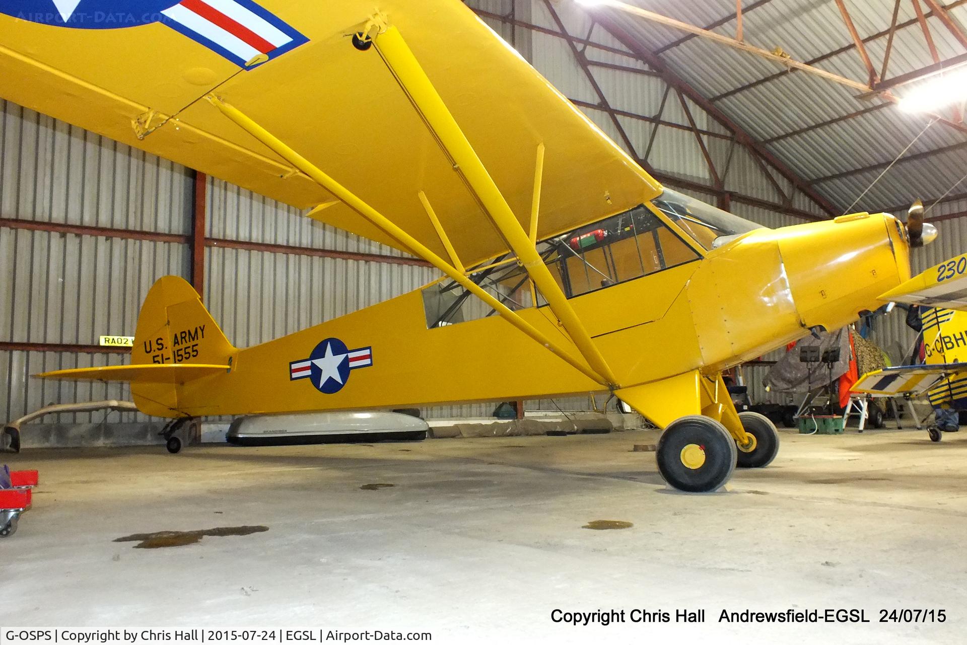 G-OSPS, 1951 Piper L-18C Super Cub (PA-18-95) C/N 18-1555, Andrewsfield resident