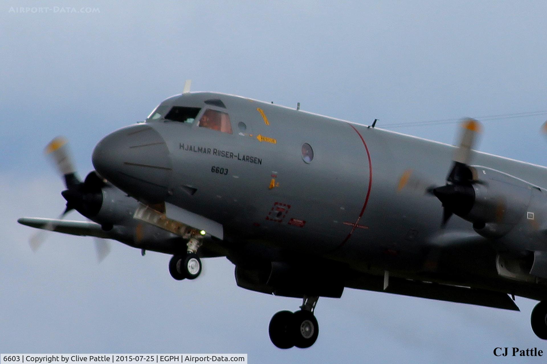 6603, Lockheed P-3N Orion C/N 185C-5305, Close up detail on departure from Edinburgh EGPH