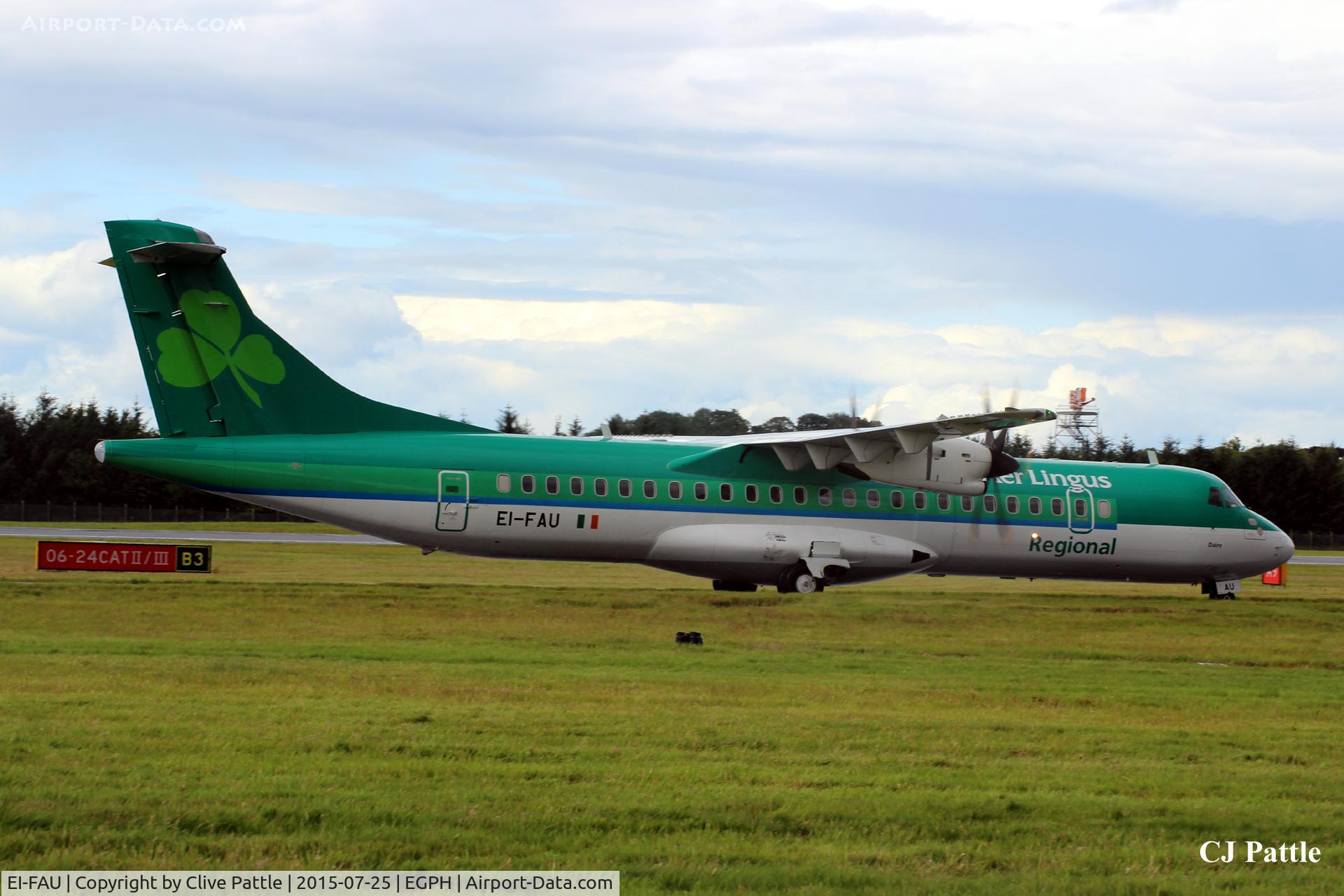 EI-FAU, 2013 ATR 72-600 (72-212A) C/N 1098, In action at Edinburgh EGPH