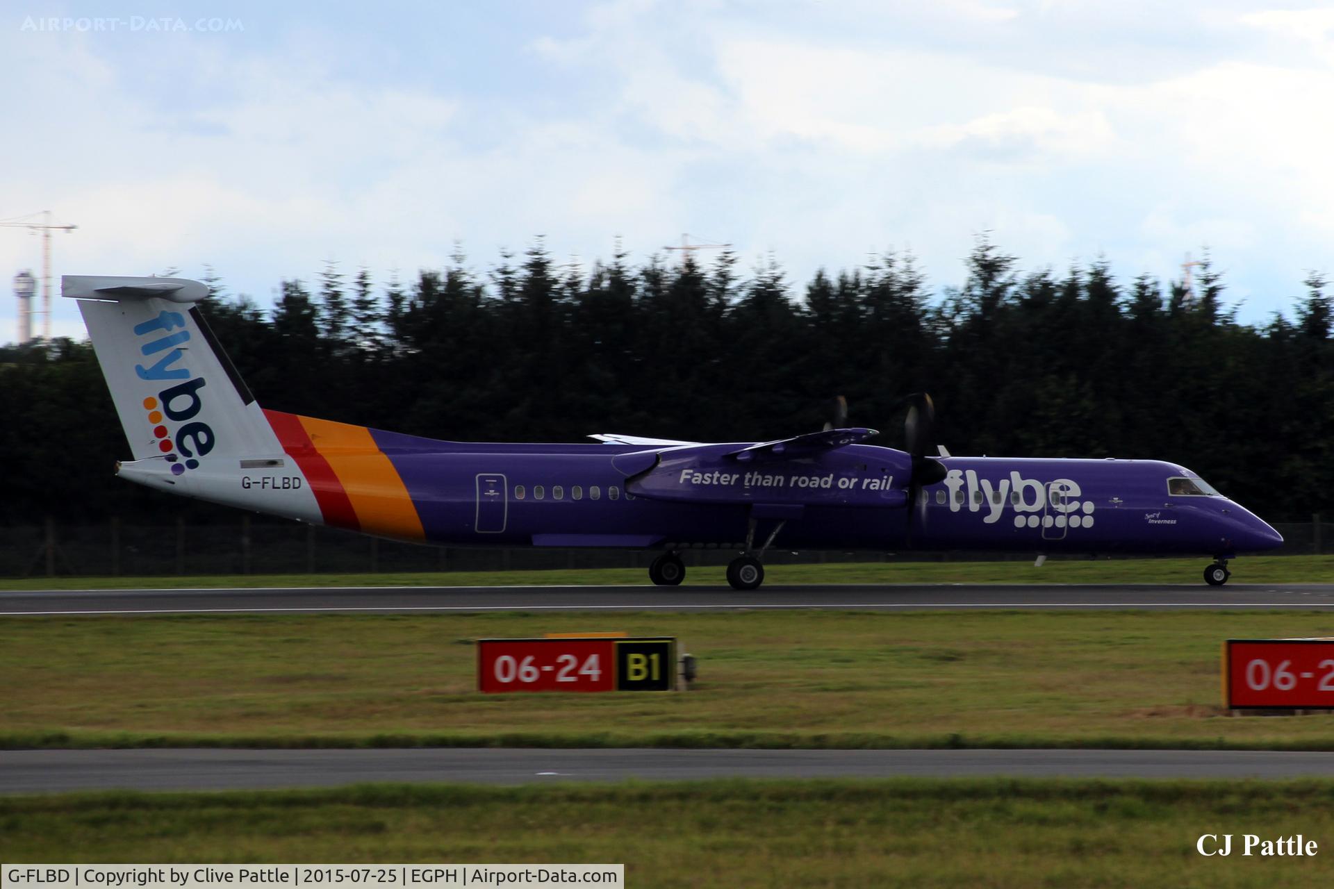 G-FLBD, 2009 De Havilland Canada DHC-8-402Q Dash 8 C/N 4259, In action at Edinburgh EGPH