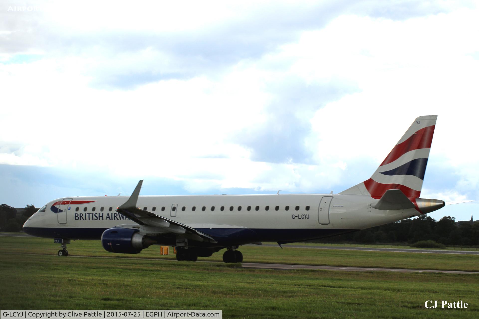 G-LCYJ, 2010 Embraer 190SR (ERJ-190-100SR) C/N 19000339, BA in action at Edinburgh