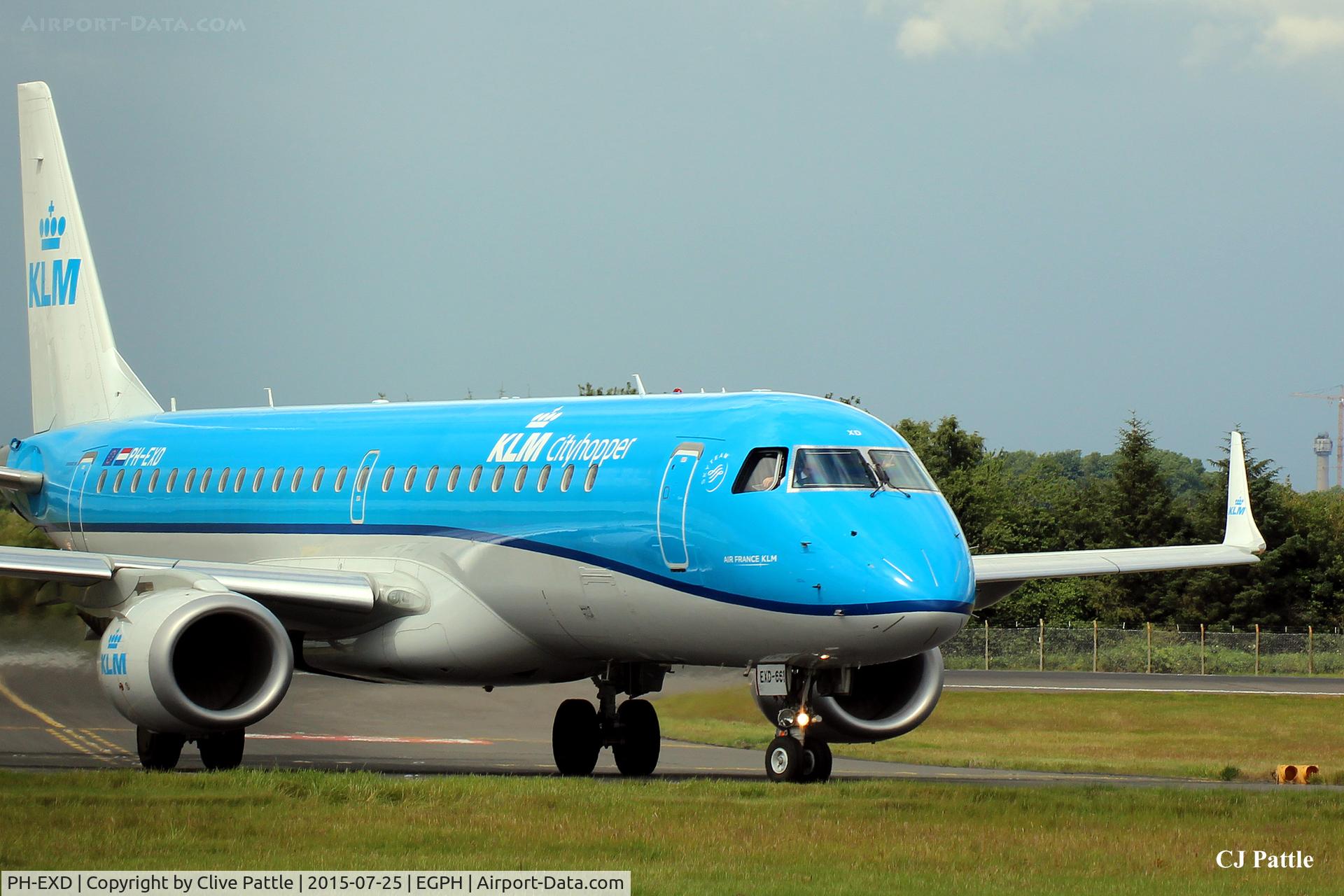 PH-EXD, 2014 Embraer 190LR (ERJ-190-100LR) C/N 19000661, Close-up at Edinburgh EGPH
