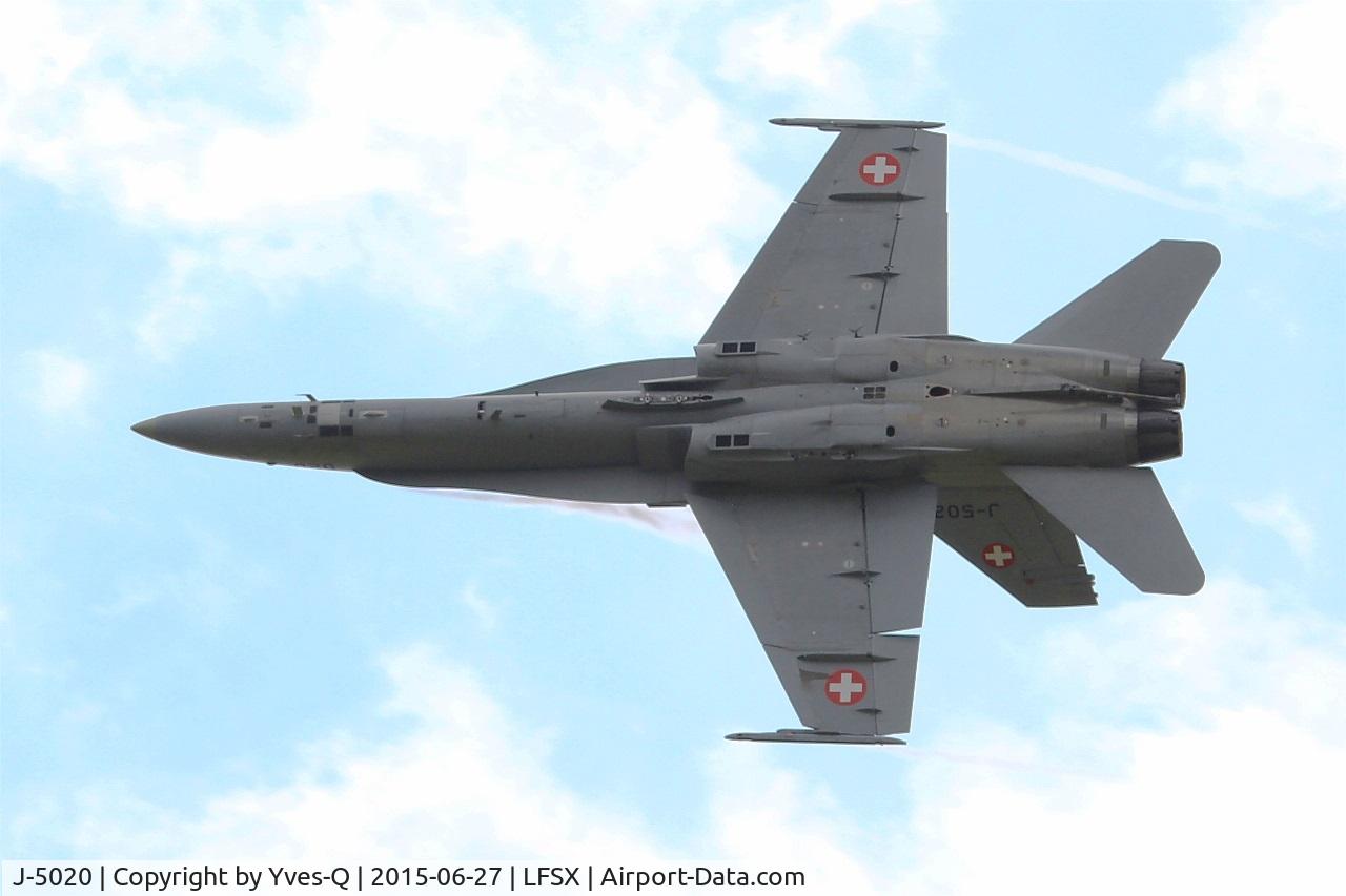 J-5020, McDonnell Douglas F/A-18C Hornet C/N 1369/SFC020, Swiss Air Force McDonnell Douglas FA-18C Hornet, On display, Luxeuil-Saint Sauveur Air Base 116 (LFSX) Air show 2015