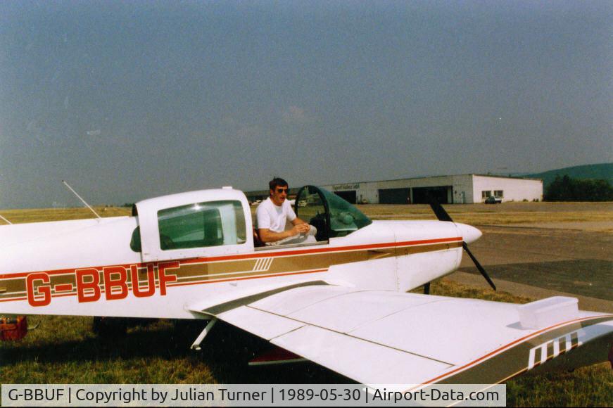 G-BBUF, 1973 Grumman American AA-5 Traveler C/N AA5-0480, Koblenz airfield West Germany.