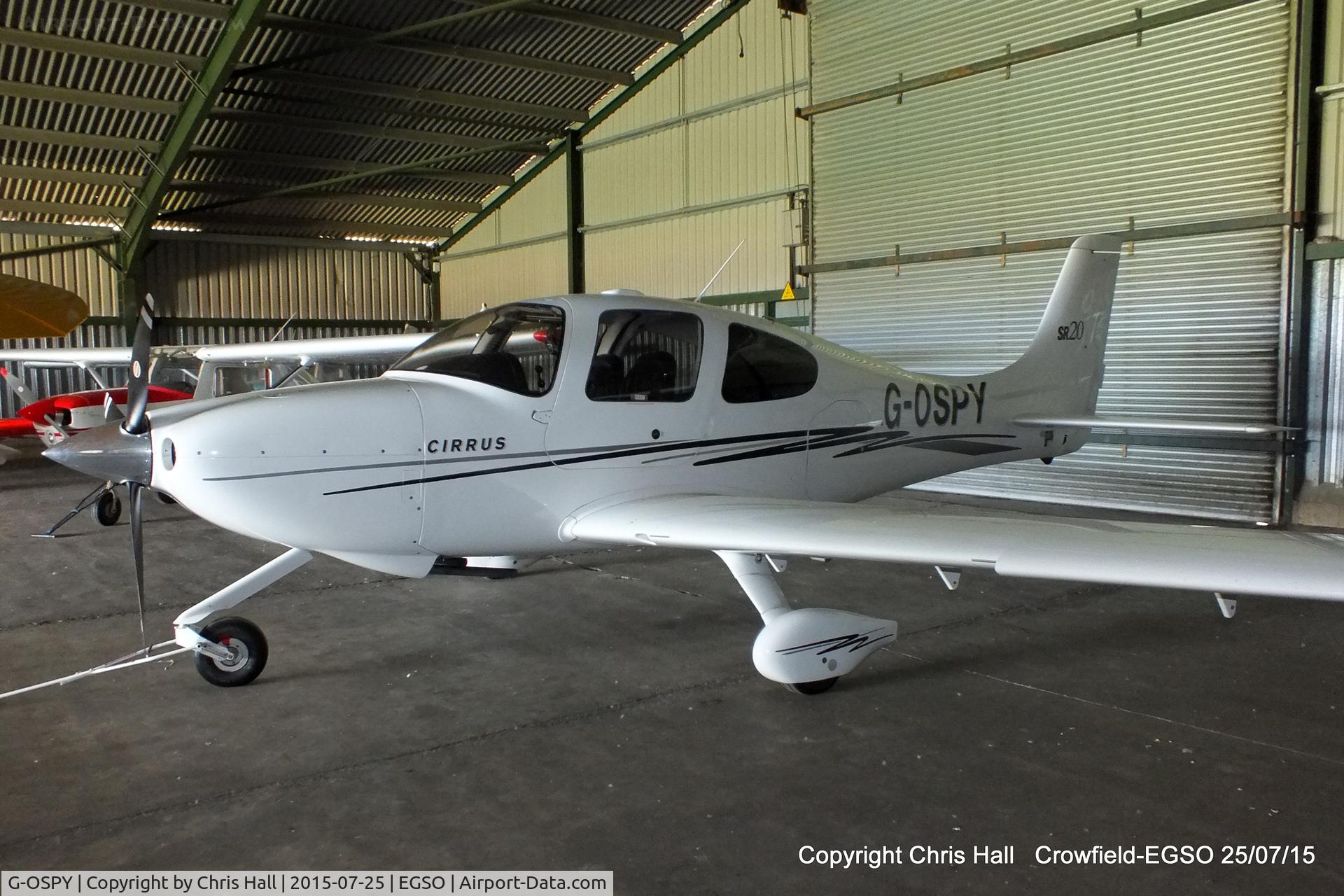 G-OSPY, 2005 Cirrus SR20 GTS C/N 1546, at Crowfield Airfield