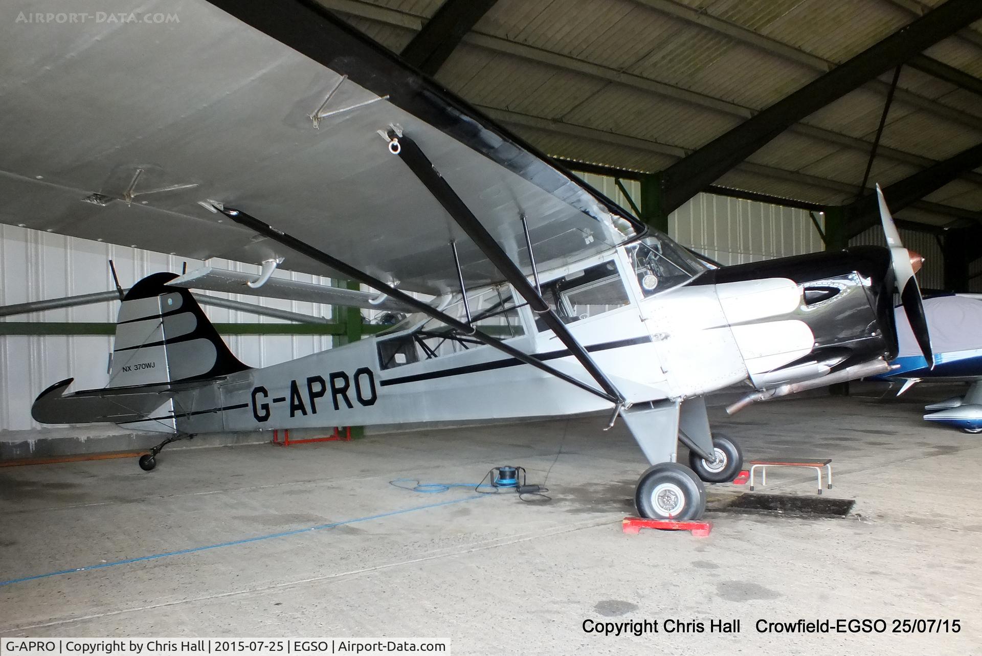 G-APRO, 1952 Auster 6A Tugmaster C/N WJ370, at Crowfield Airfield
