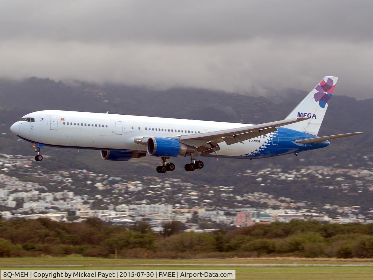 8Q-MEH, 1993 Boeing 767-3Y0/ER C/N 26206, Landing rwy 14