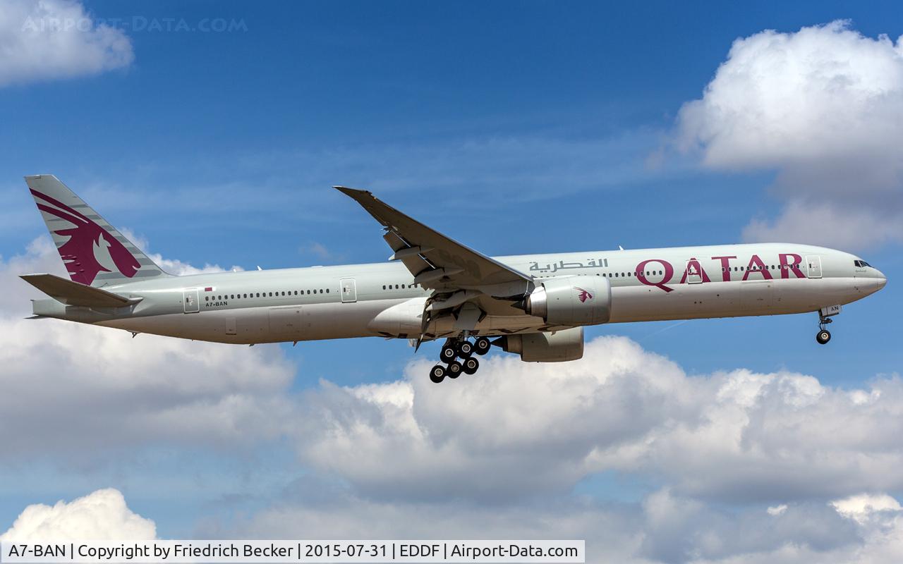 A7-BAN, 2011 Boeing 777-3DZ/ER C/N 38246, on final RW07R