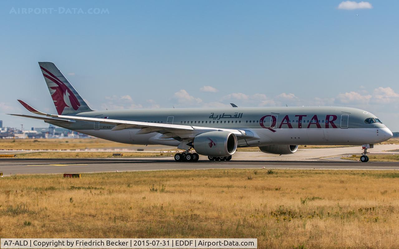 A7-ALD, 2015 Airbus A350-941 C/N 010, departure via RW18W