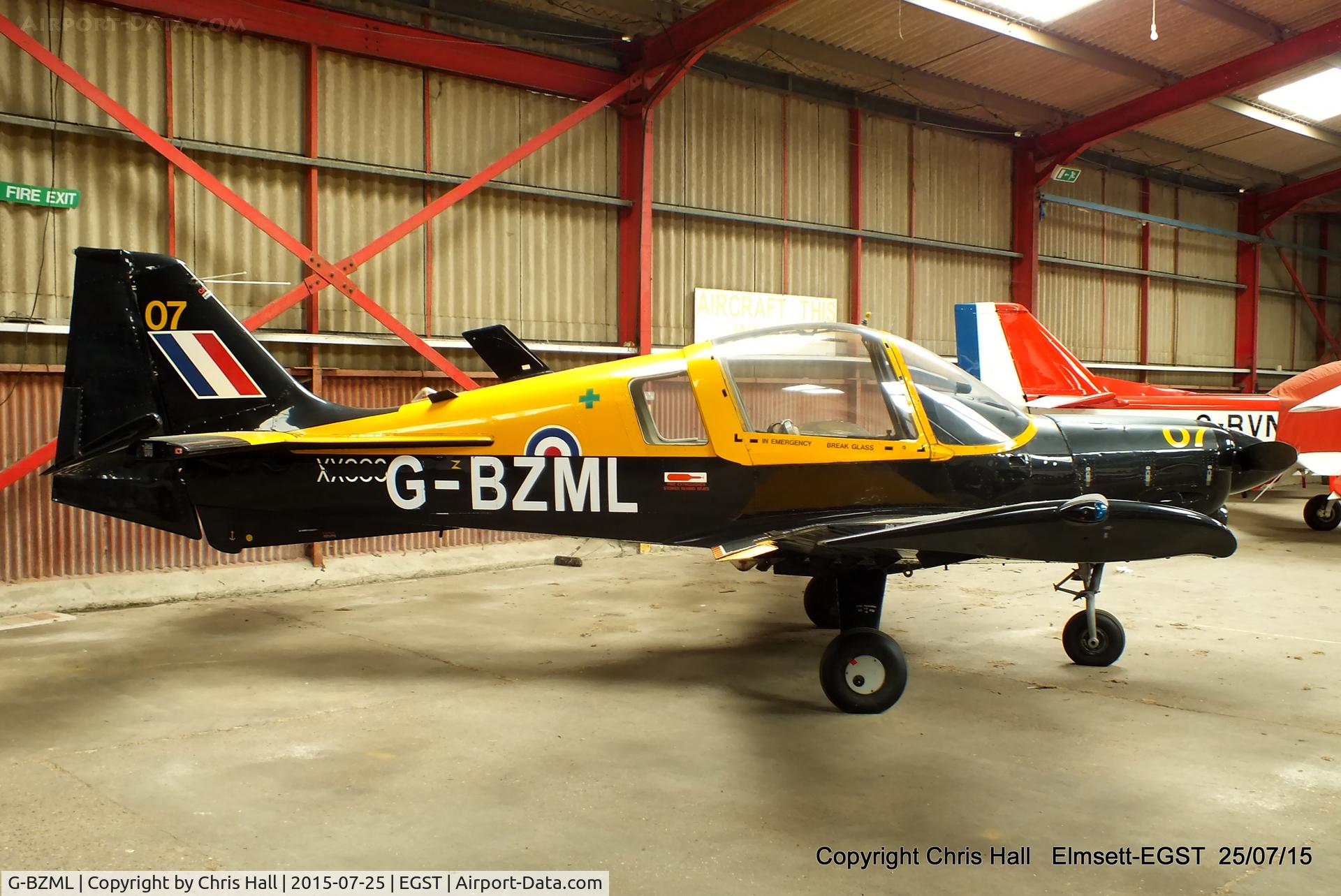 G-BZML, 1973 Scottish Aviation Bulldog T.1 C/N BH120/342, at Elmsett Airfield