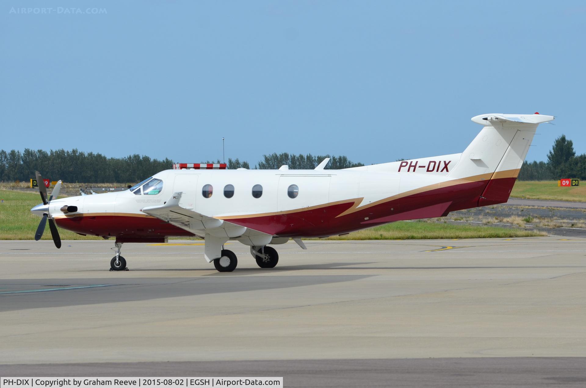 PH-DIX, 2000 Pilatus PC-12/45 C/N 309, Parked at Norwich.