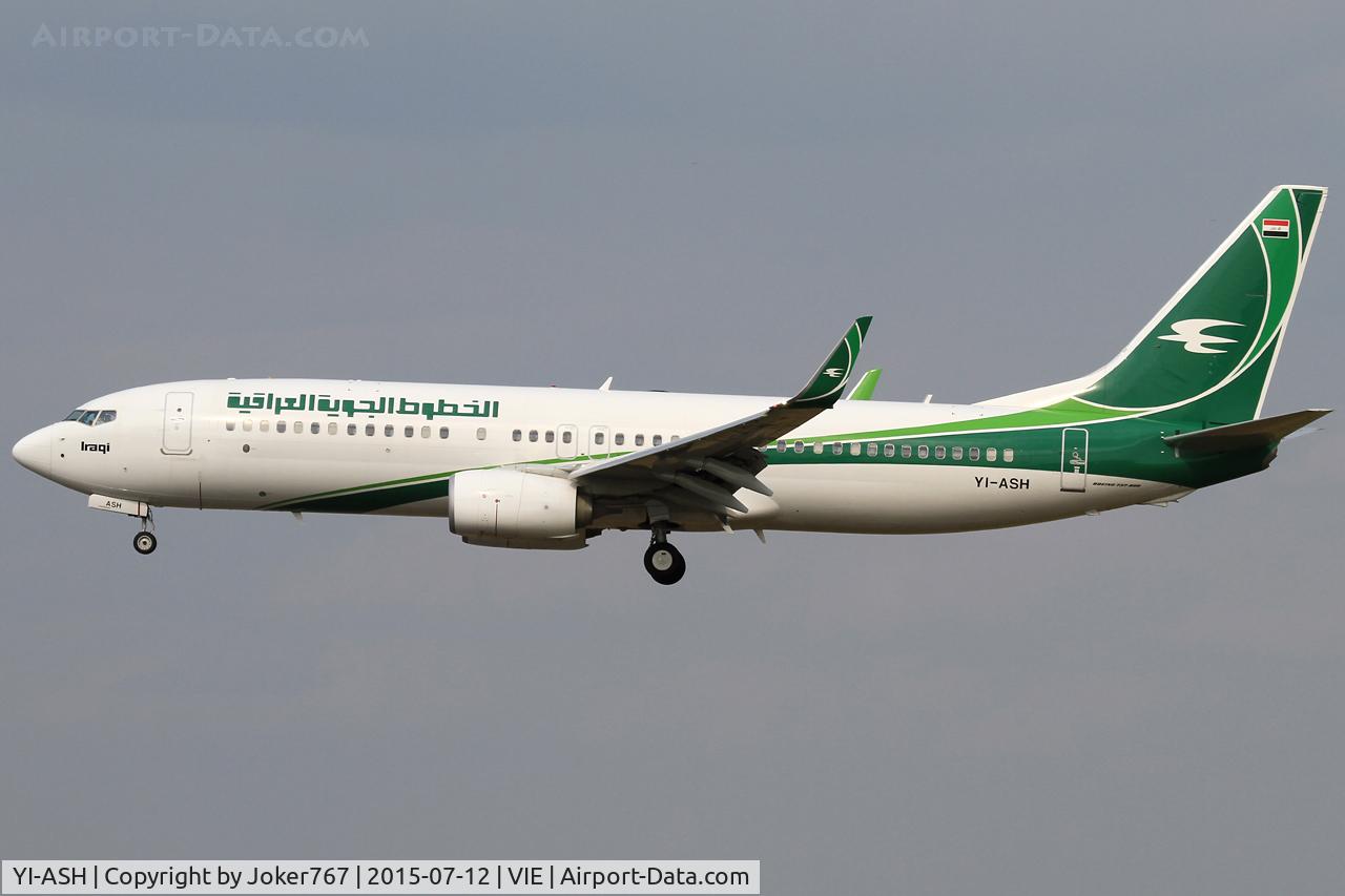 YI-ASH, 2014 Boeing 737-81Z C/N 40076, Iraqi Airways