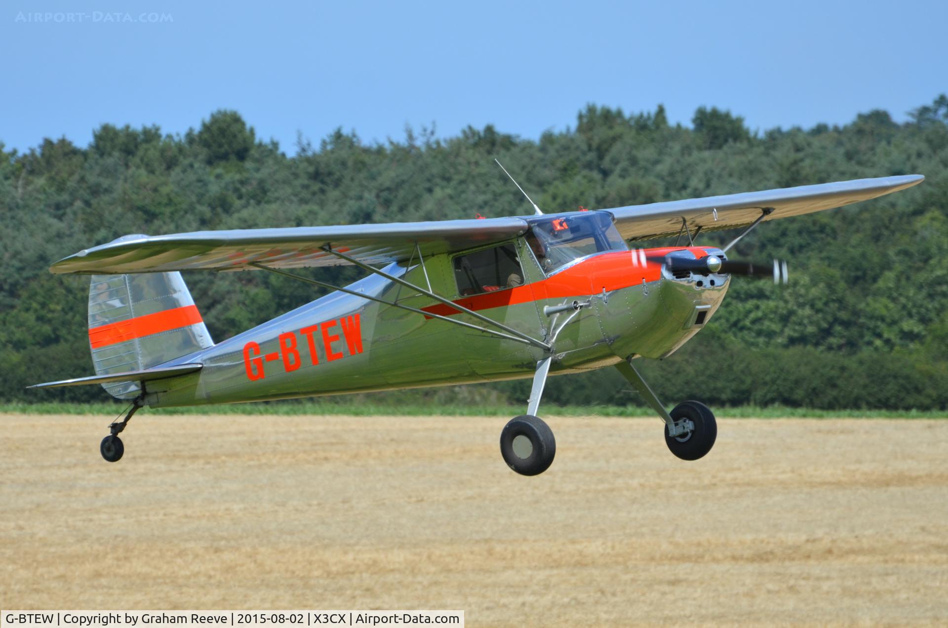 G-BTEW, 1946 Cessna 120 C/N 10238, Departing from Northrepps.