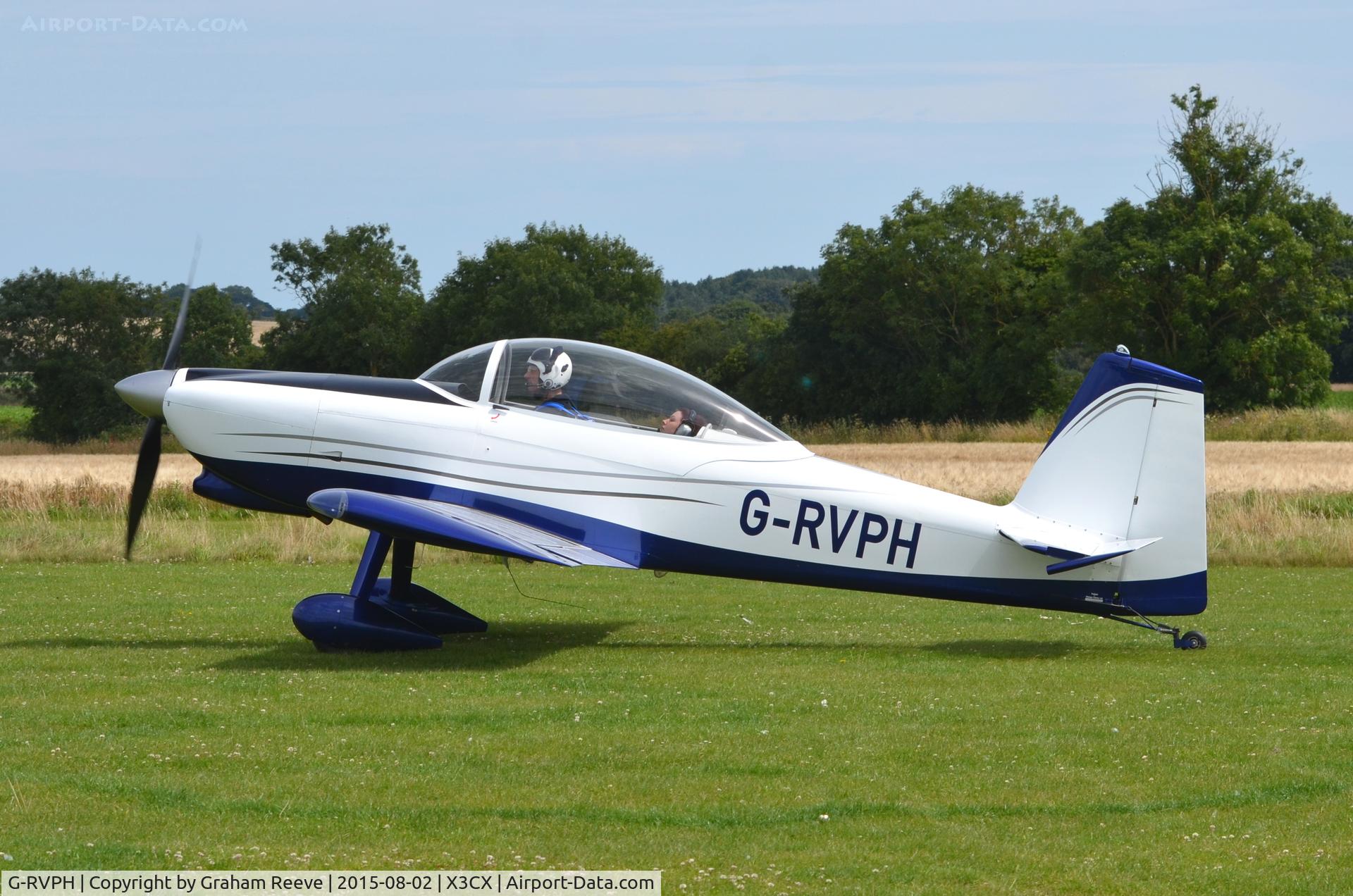 G-RVPH, 2014 Vans RV-8 C/N PFA 303-13906, About to depart from Northrepps.