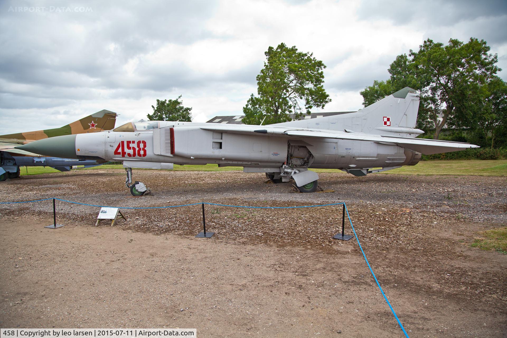 458, Mikoyan-Gurevich MiG-23ML C/N 024003607, Newark museum 11.7.15