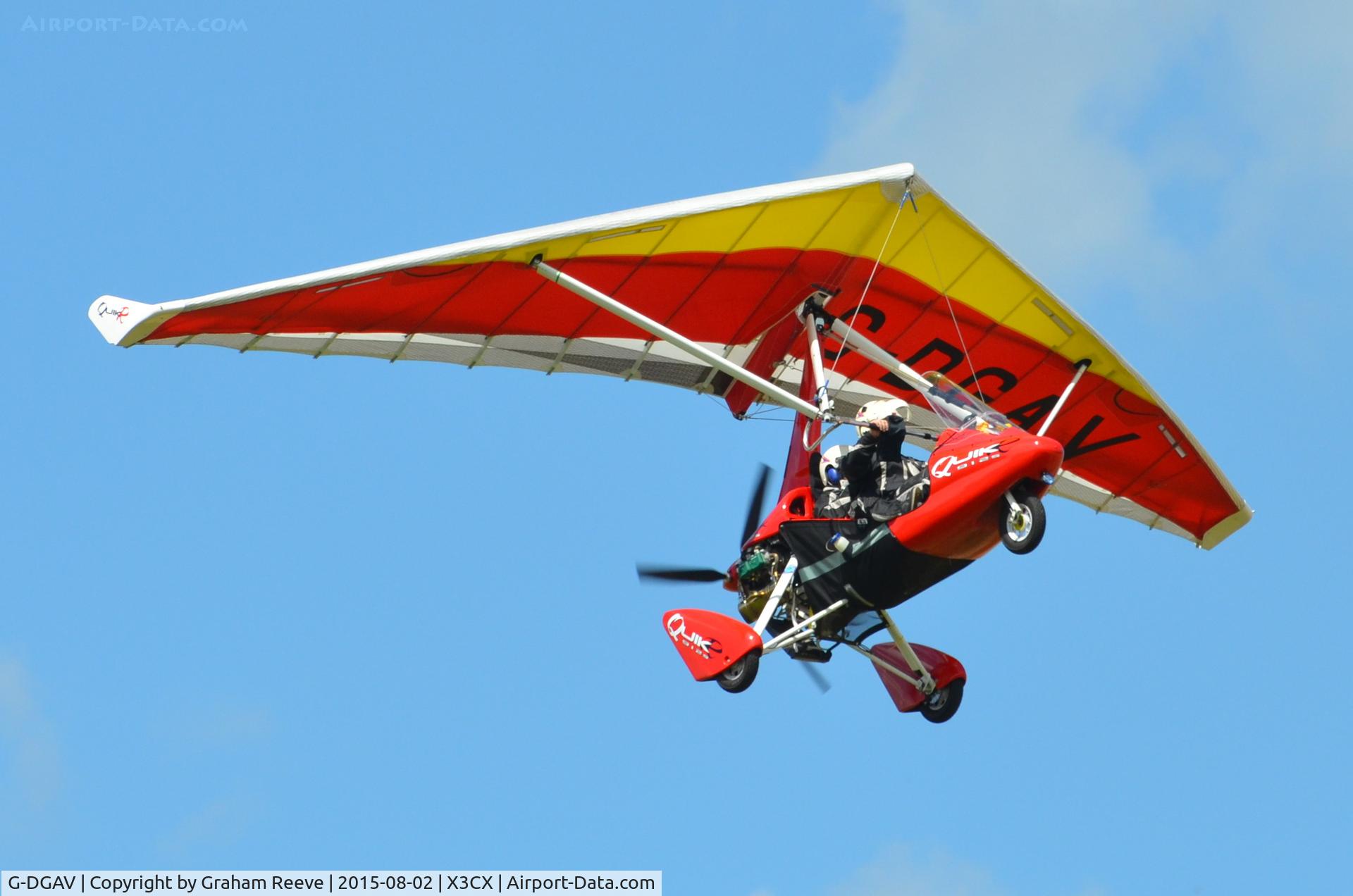 G-DGAV, 2015 P&M Aviation QuikR C/N 8712, Departing from Northrepps.